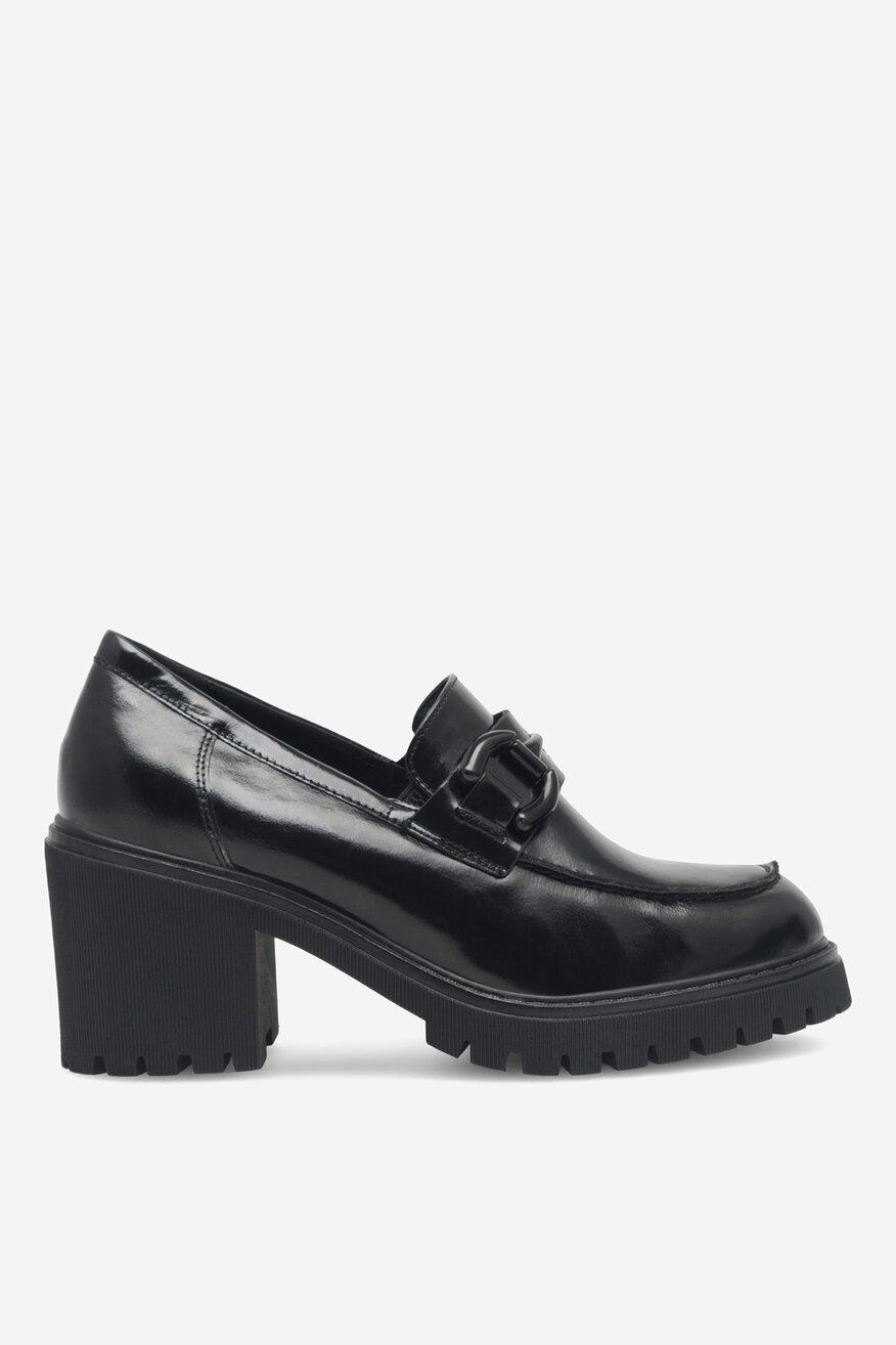 Sergio Bardi - Loafersy skórzane na obcasie - 5905588101277