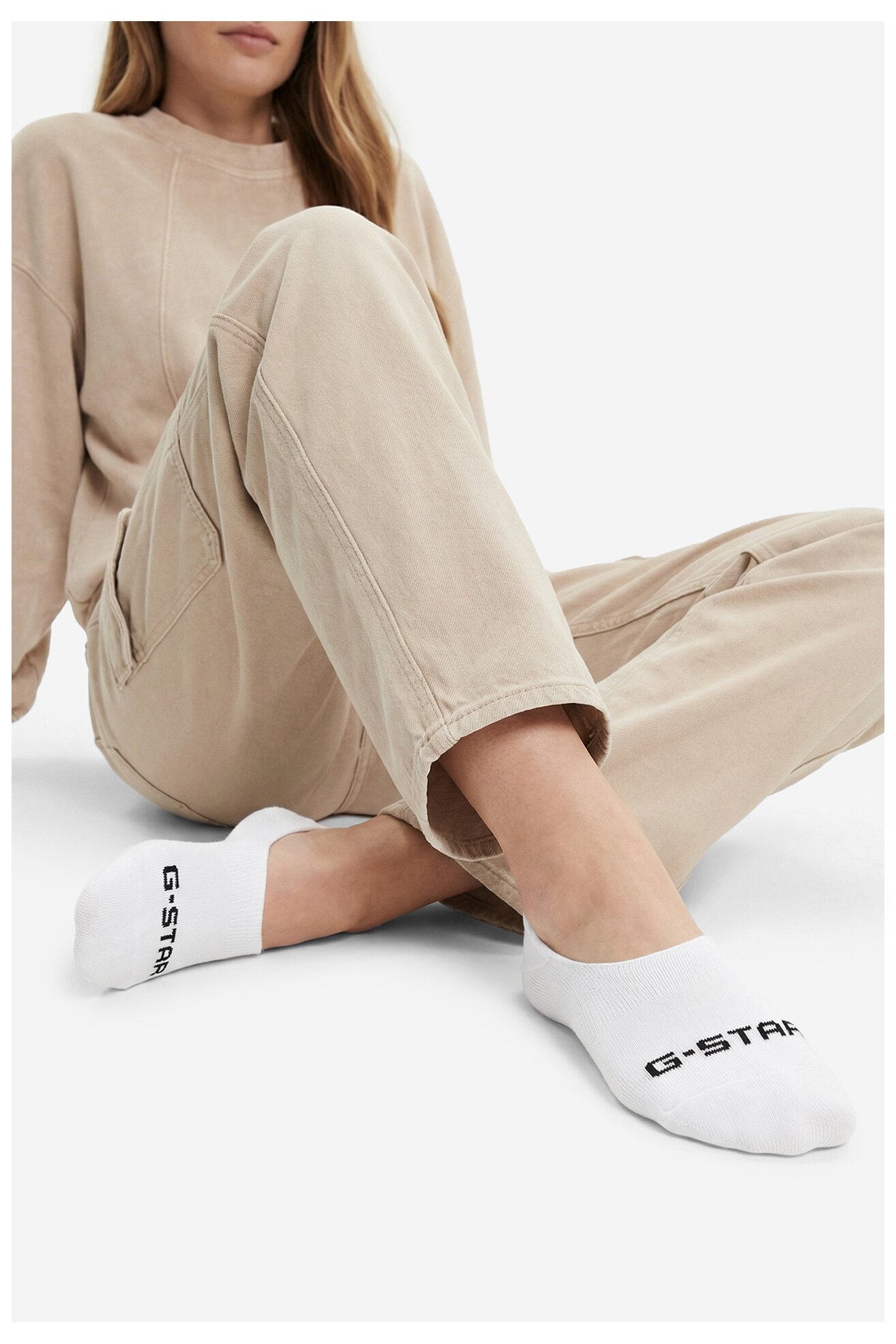 Zokni G-STAR RAW AS_G-STAR_S_124_SS25 (3-PACK) FEHÉR