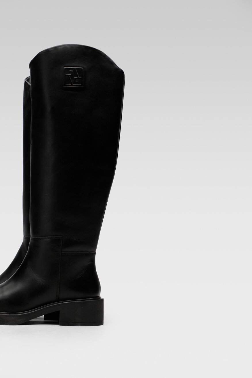 Gino Rossi - Skórzane kozaki czarne - 5904862187921