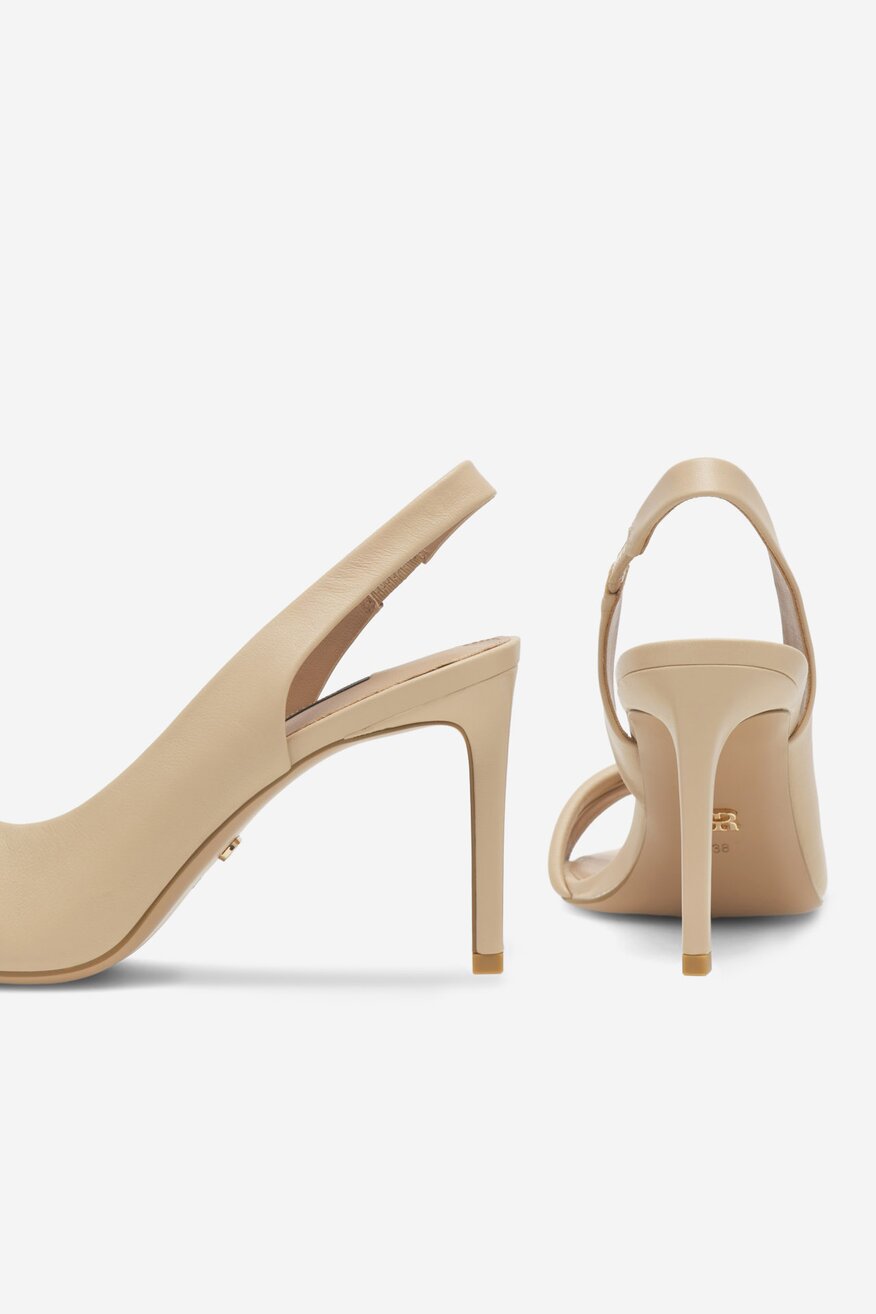 Gino Rossi - Sandały skórzane na szpilce - 5905588398981