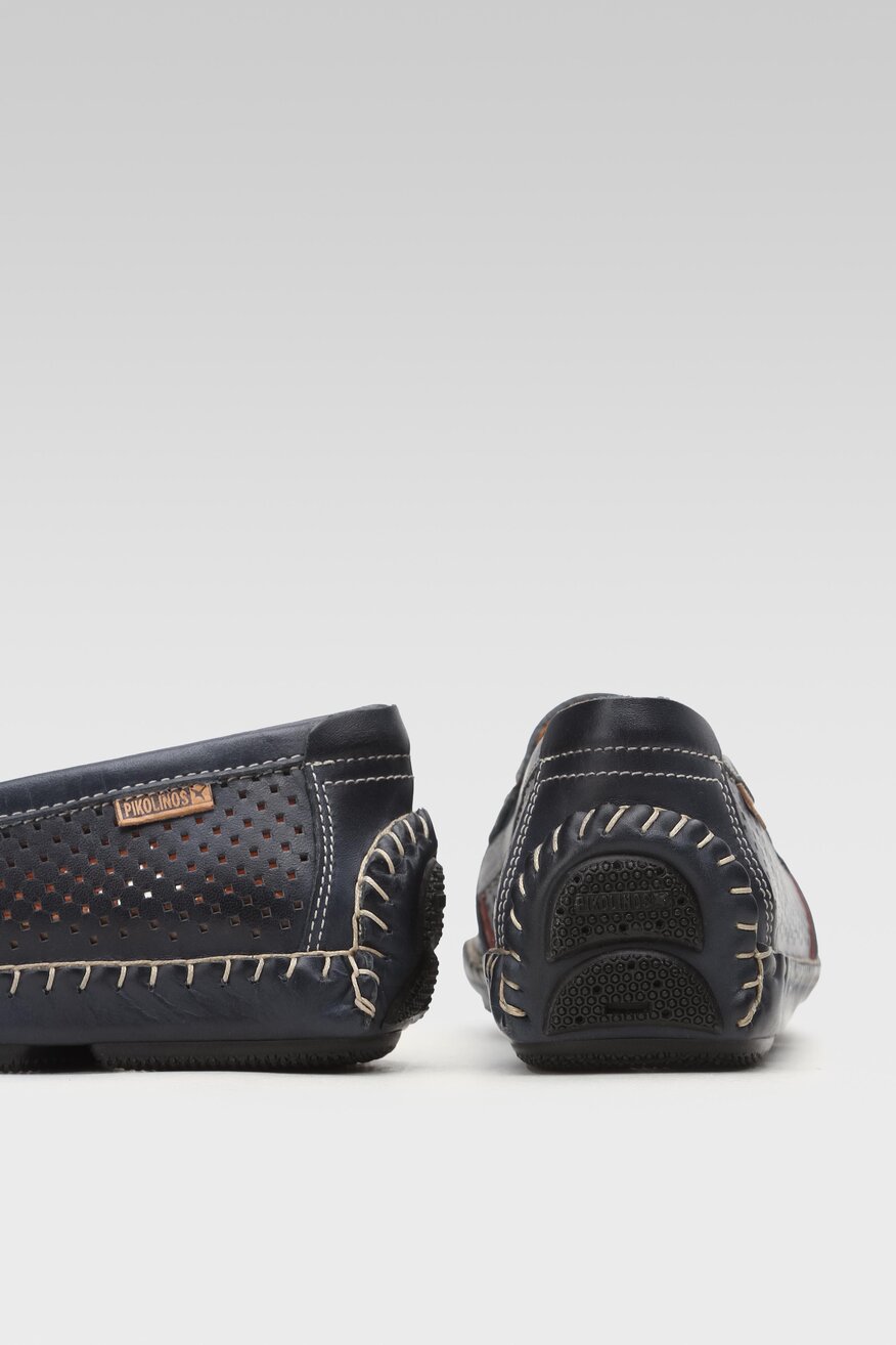 Pikolinos - Skórzane mokasyny ażurowe - 5904248217013