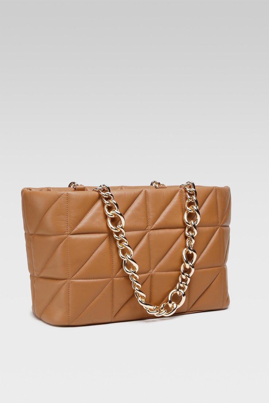 
                Badura - Torebka skórzana pikowana - 5904862415697