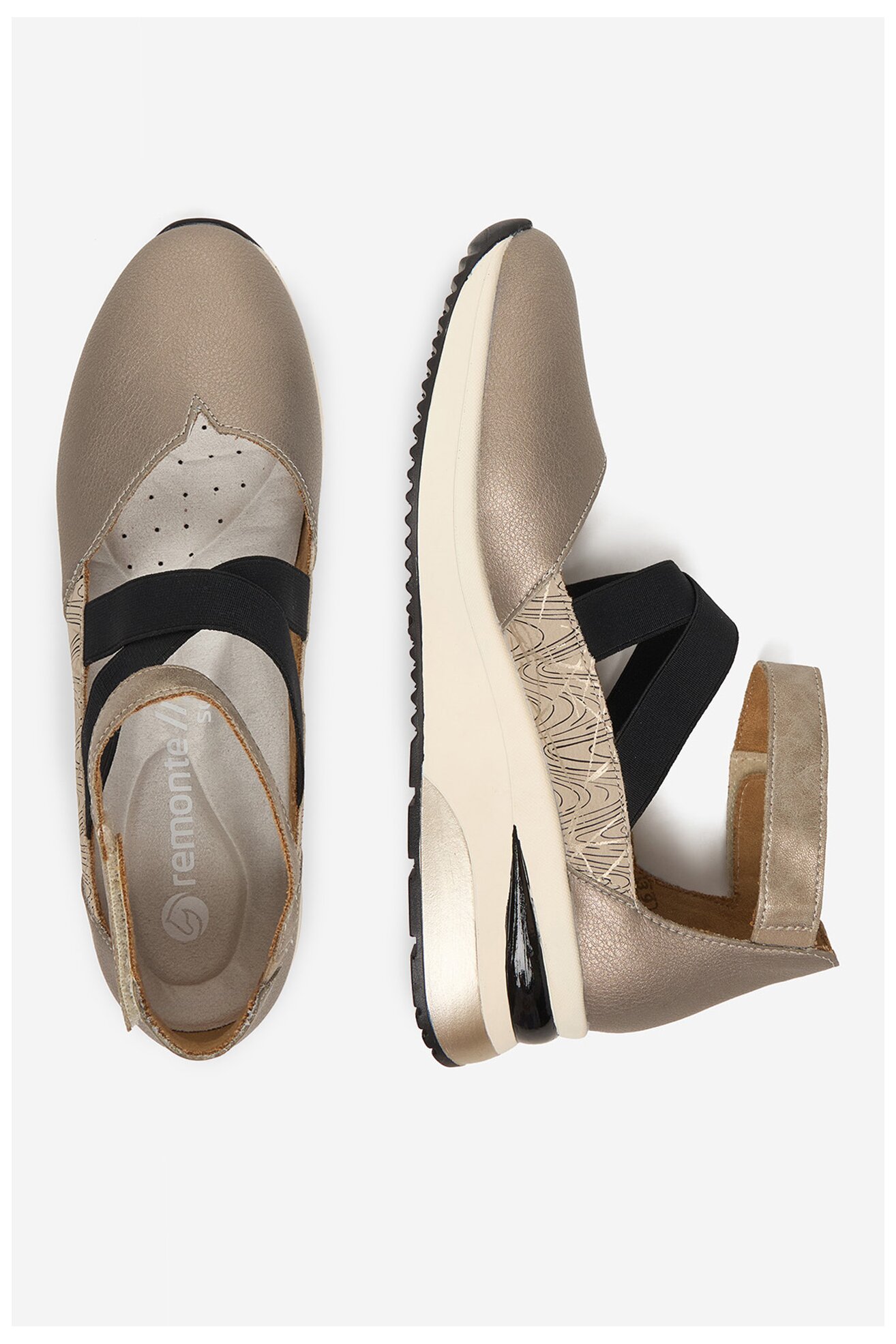 Sandały Remonte CEO-D2411-90 Beżowy ciemny