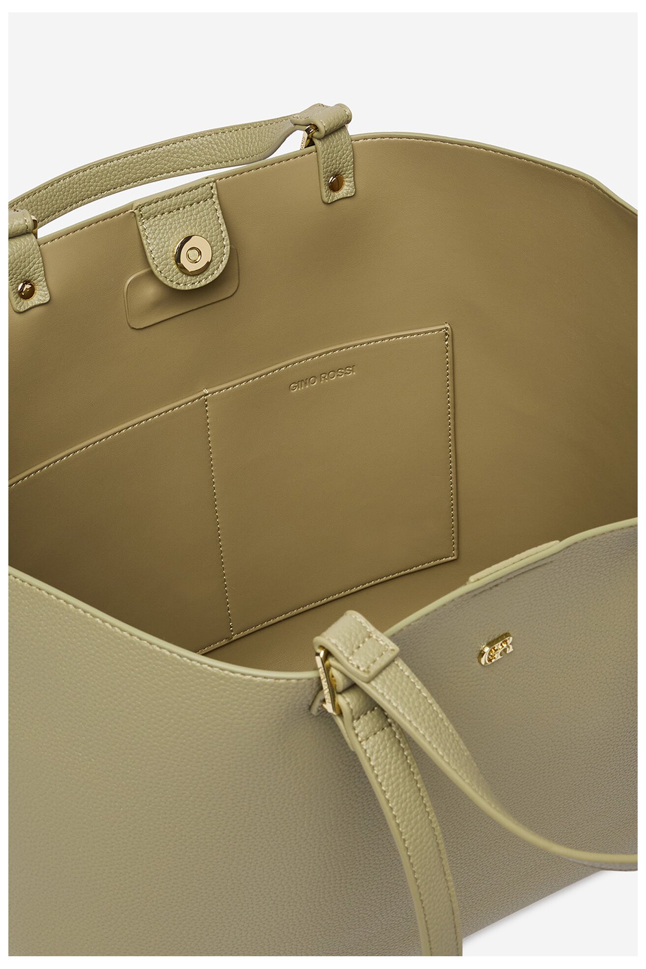Сумка З Ремінцем Gino Rossi EO-LX10226 СВІТЛО-ОЛИВКОВИЙ