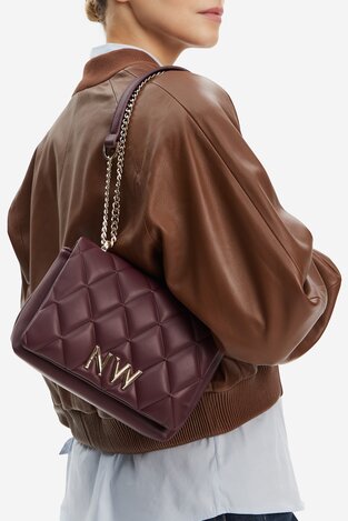 Сумка З Ремінцем NINE WEST CEO-CHARLOTTE-I-S22558 БОРДОВИЙ
