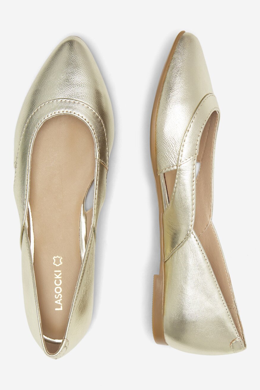 
                Lasocki - Skórzane baleriny - 5905588431893