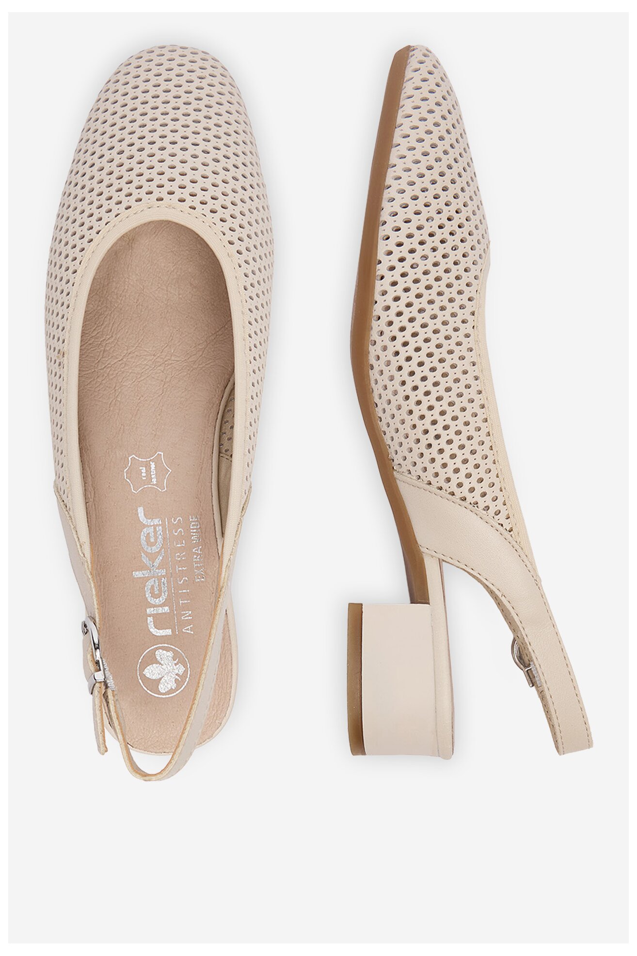 Czółenka Rieker CEO-43458-60 Beżowy