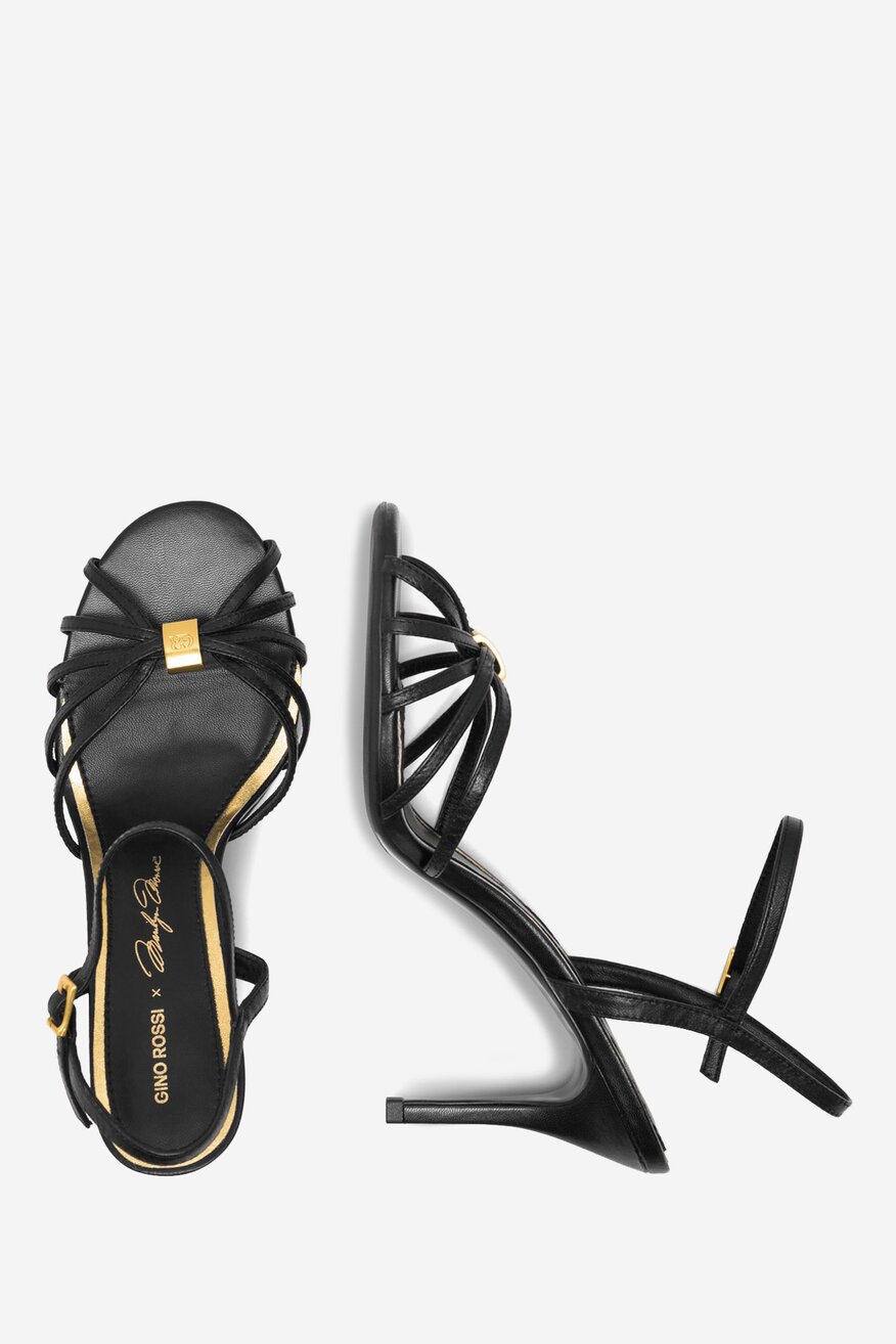 
                Gino Rossi - Sandały skórzane na szpilce - 5905588671343