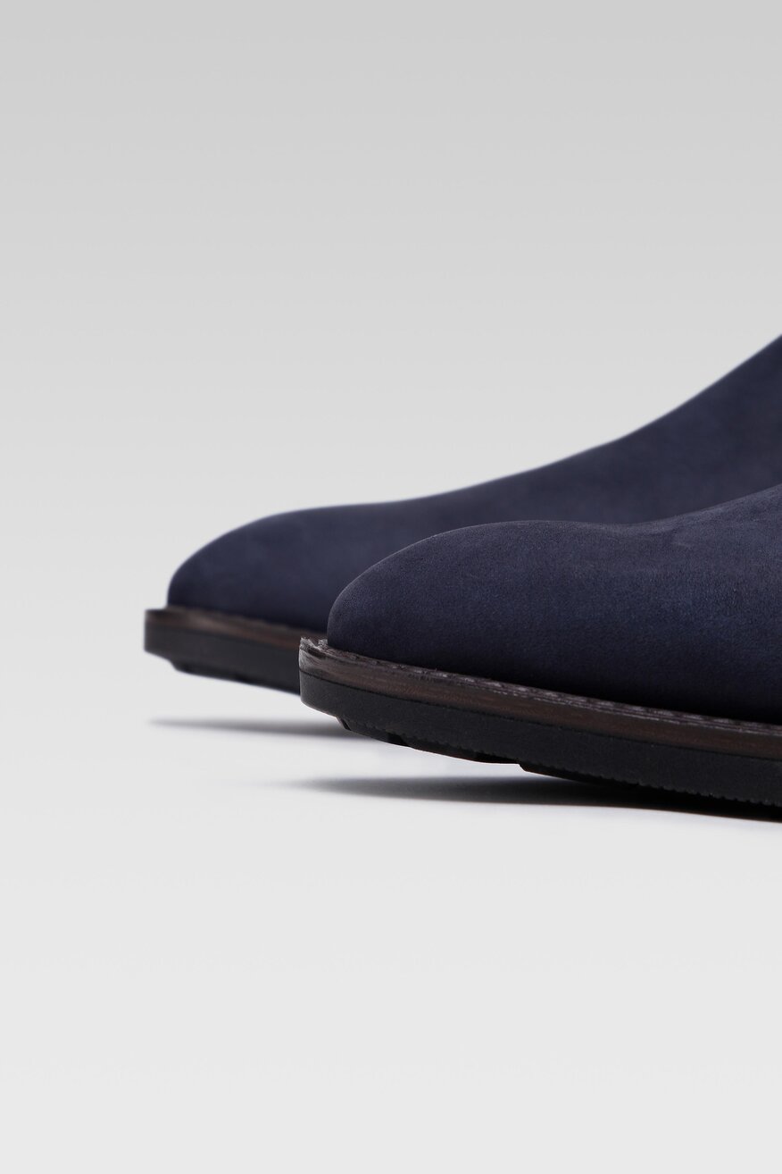 
                Gino Rossi - Skórzane botki granatowe - 5904248112202