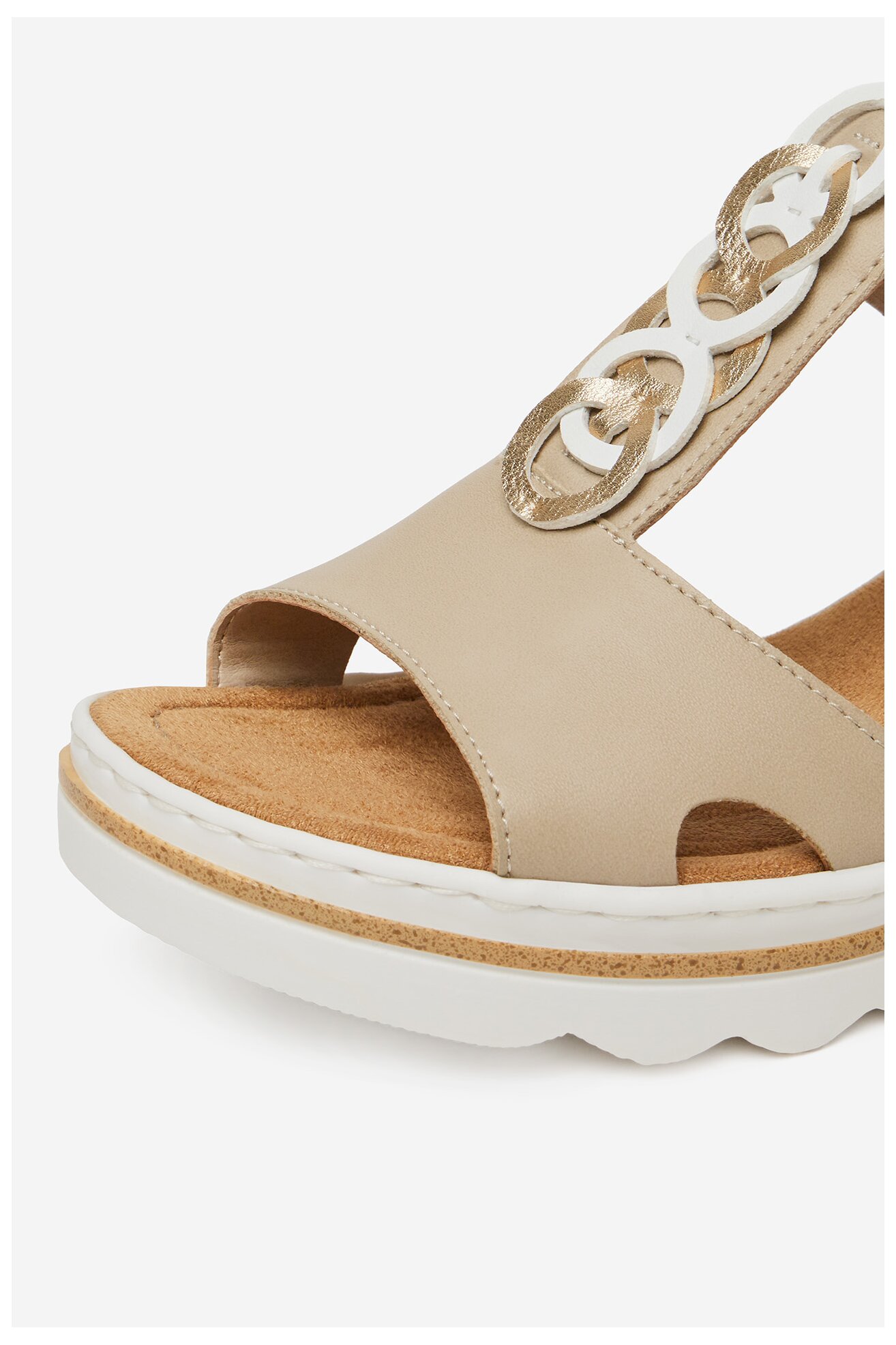 Sandały Rieker 67498-62 Beżowy