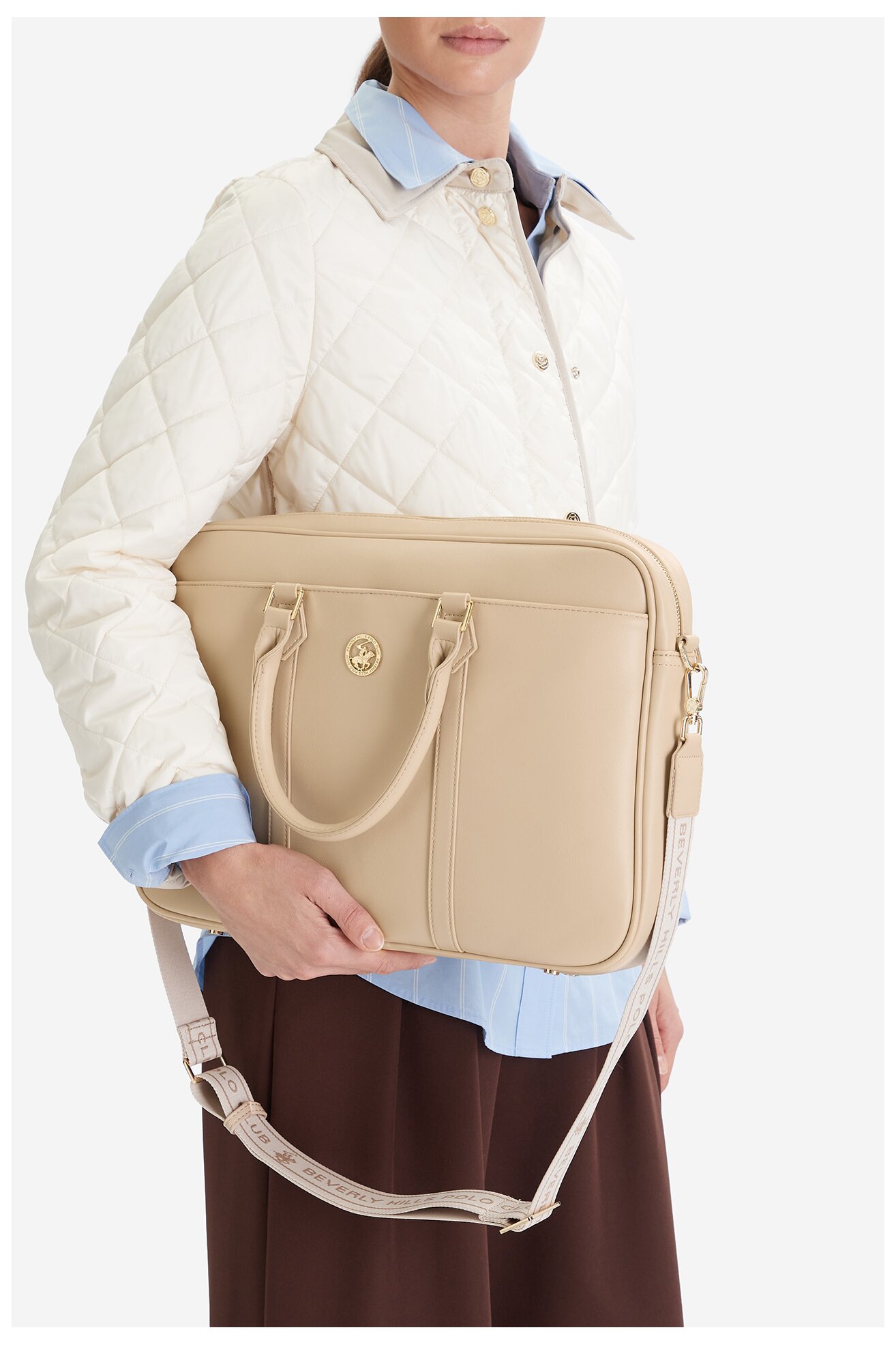 Torebka Beverly Hills Polo Club CEO-BHPC-L-010-09 Ivory