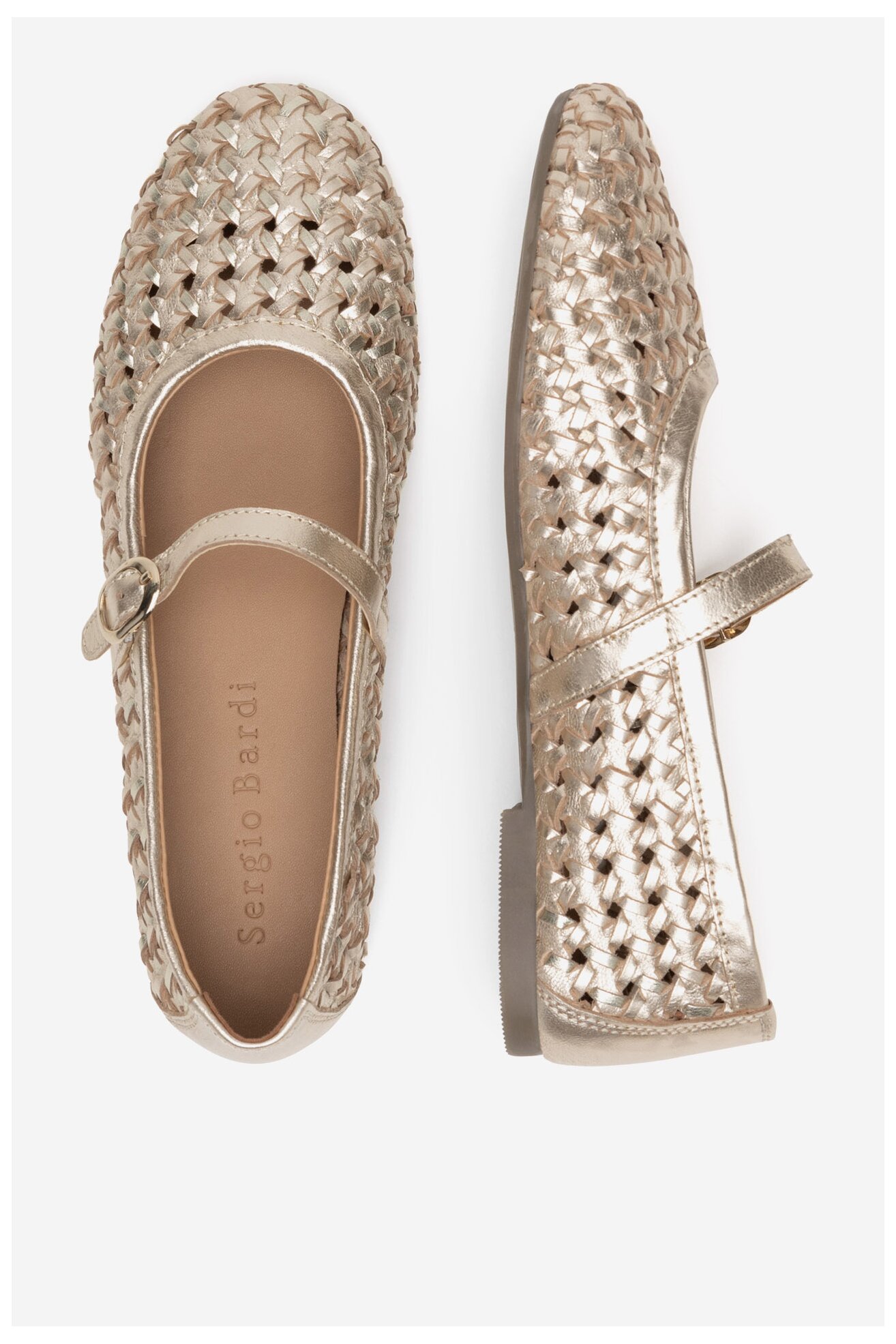 Baleriny Sergio Bardi WI45-F1104-01SB Złoty