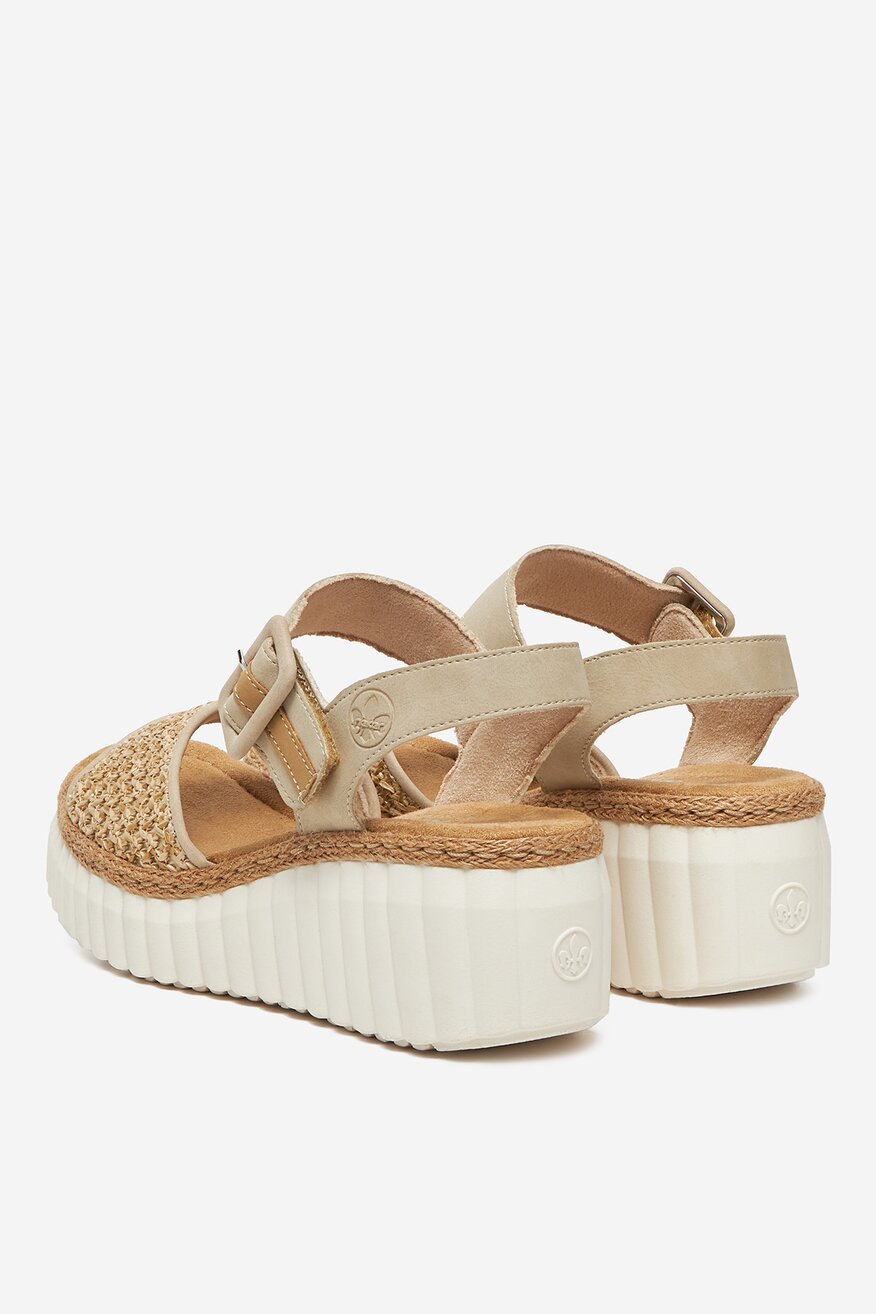 Rieker - Sandały na koturnie - 2230078392174