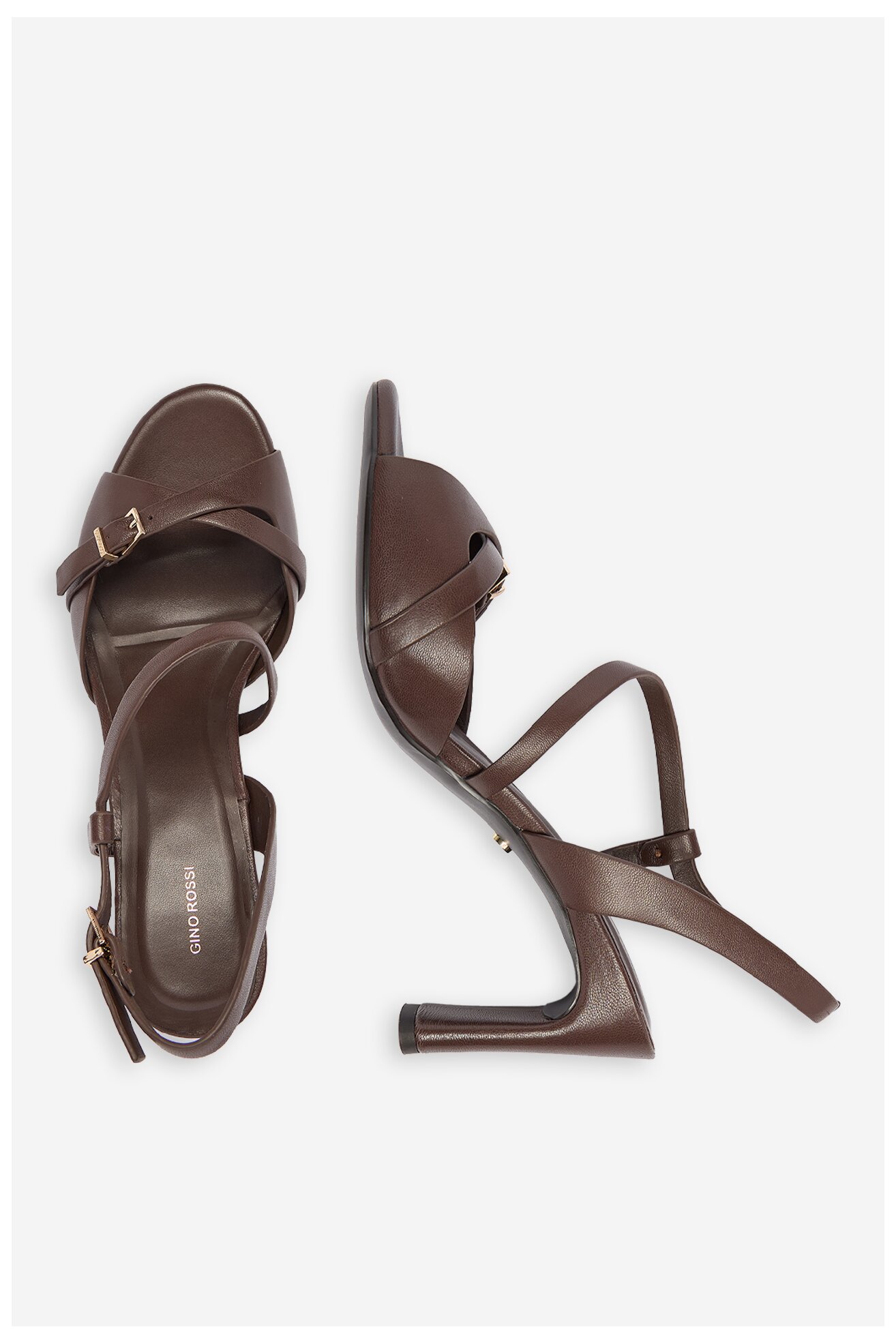 Sandały Gino Rossi EO-GL15-986-1 Brązowy ciemny