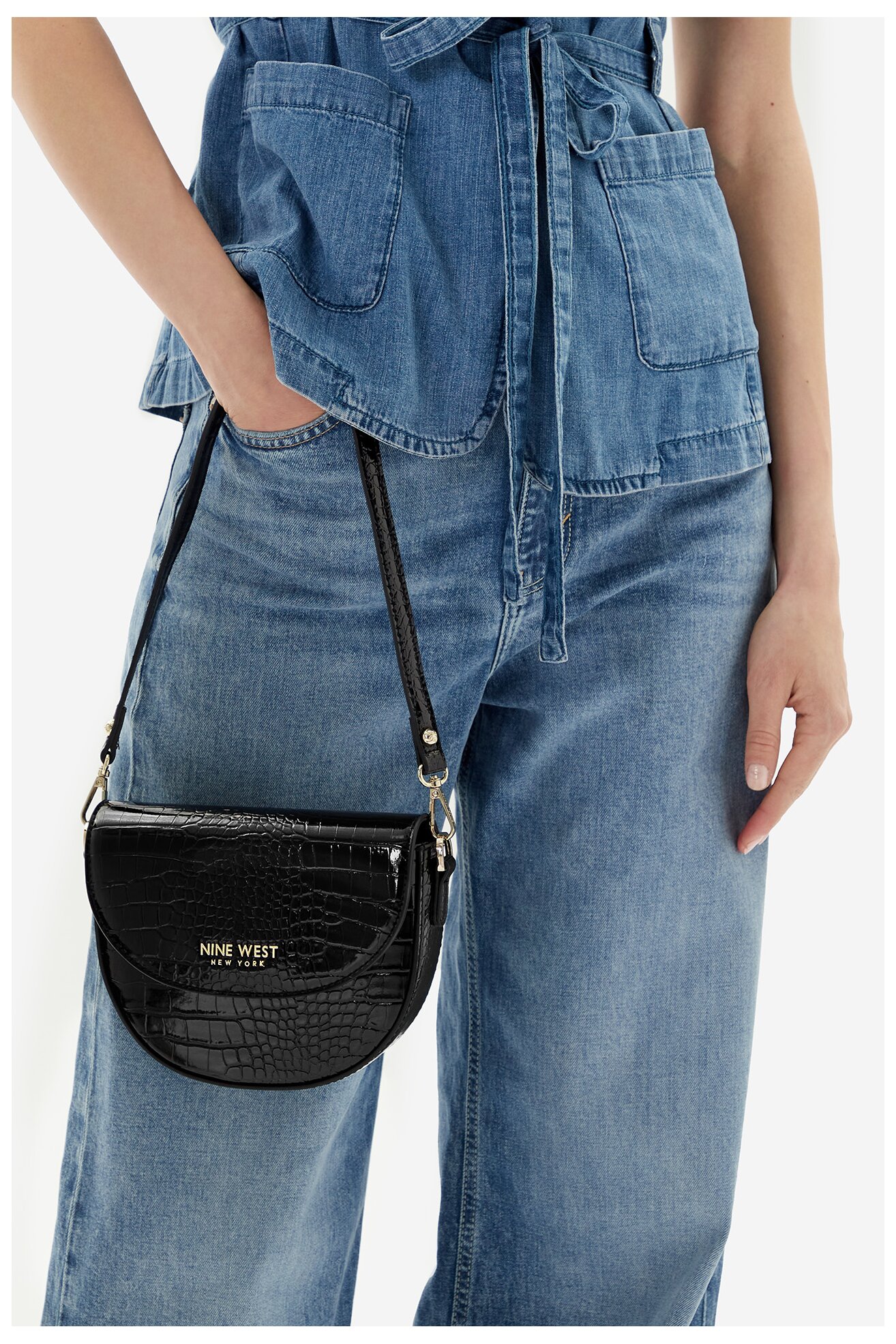 Kézitáska NINE WEST CEO-ZOE-S23806 FEKETE