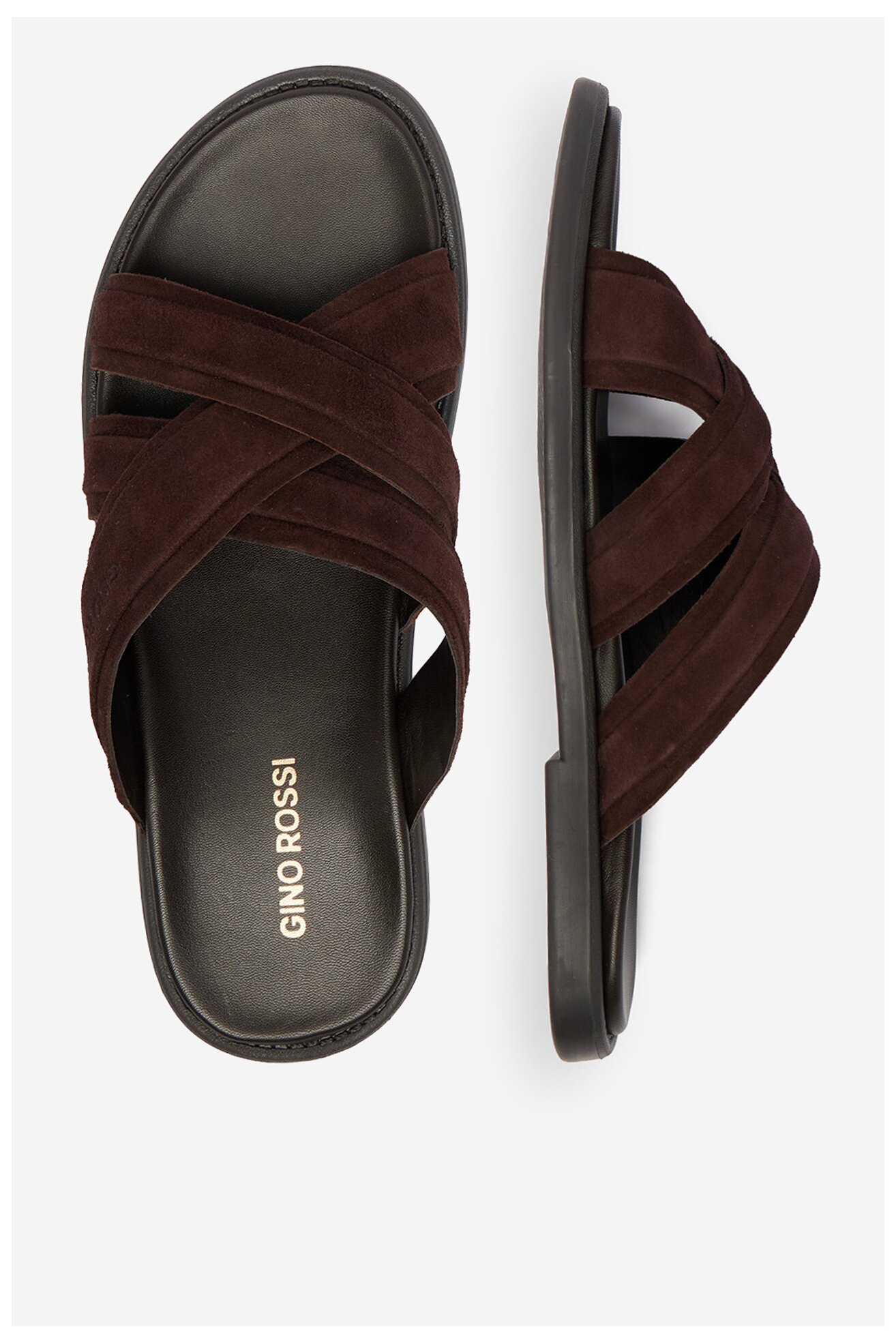 Klapki Gino Rossi CEO-MARCELLO-11 MB Brązowy