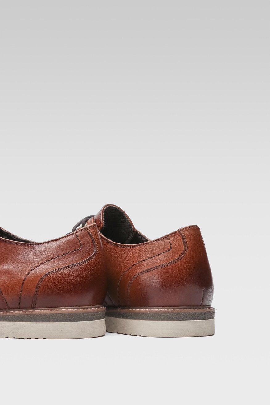 Lasocki - Skórzane półbuty brązowe - 5904862810331