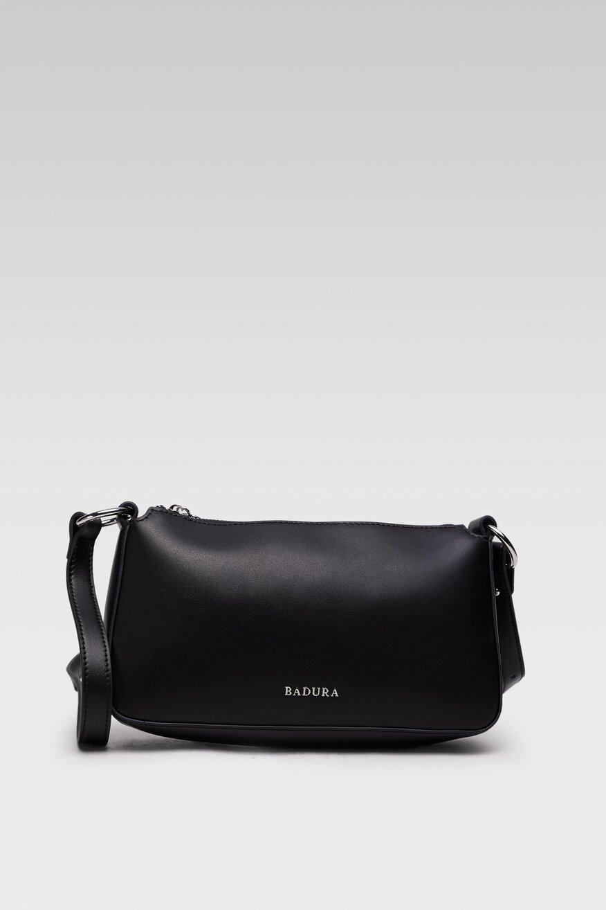 Badura - Torebka bagietka skórzana czarna - 5904248533694