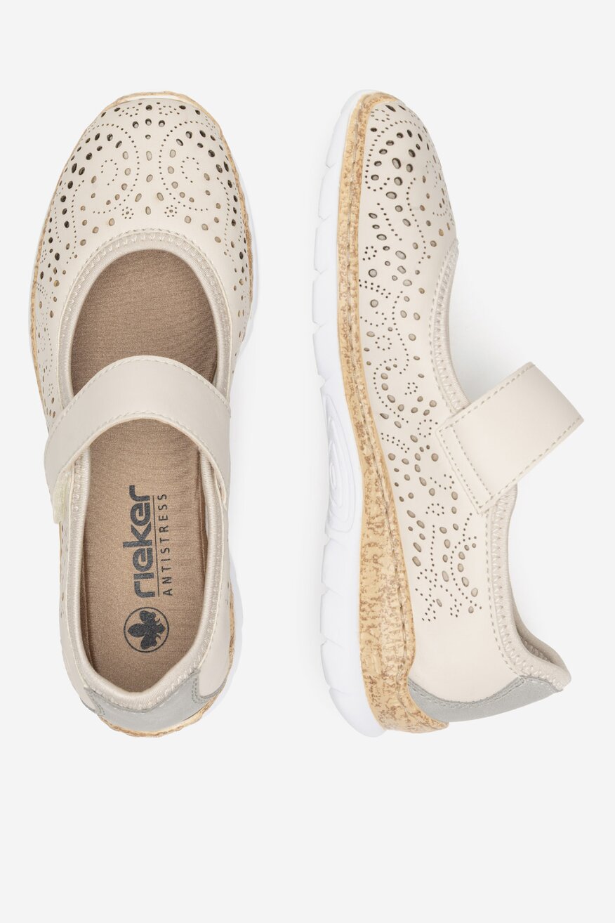 Rieker - Baleriny skórzane - 5903419553127