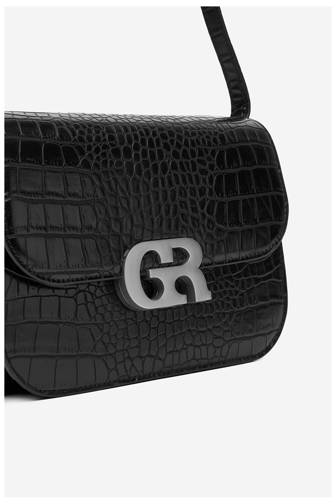 Geantă de mână Gino Rossi CEO-LINA-KQ44-CROCCO NEGRU