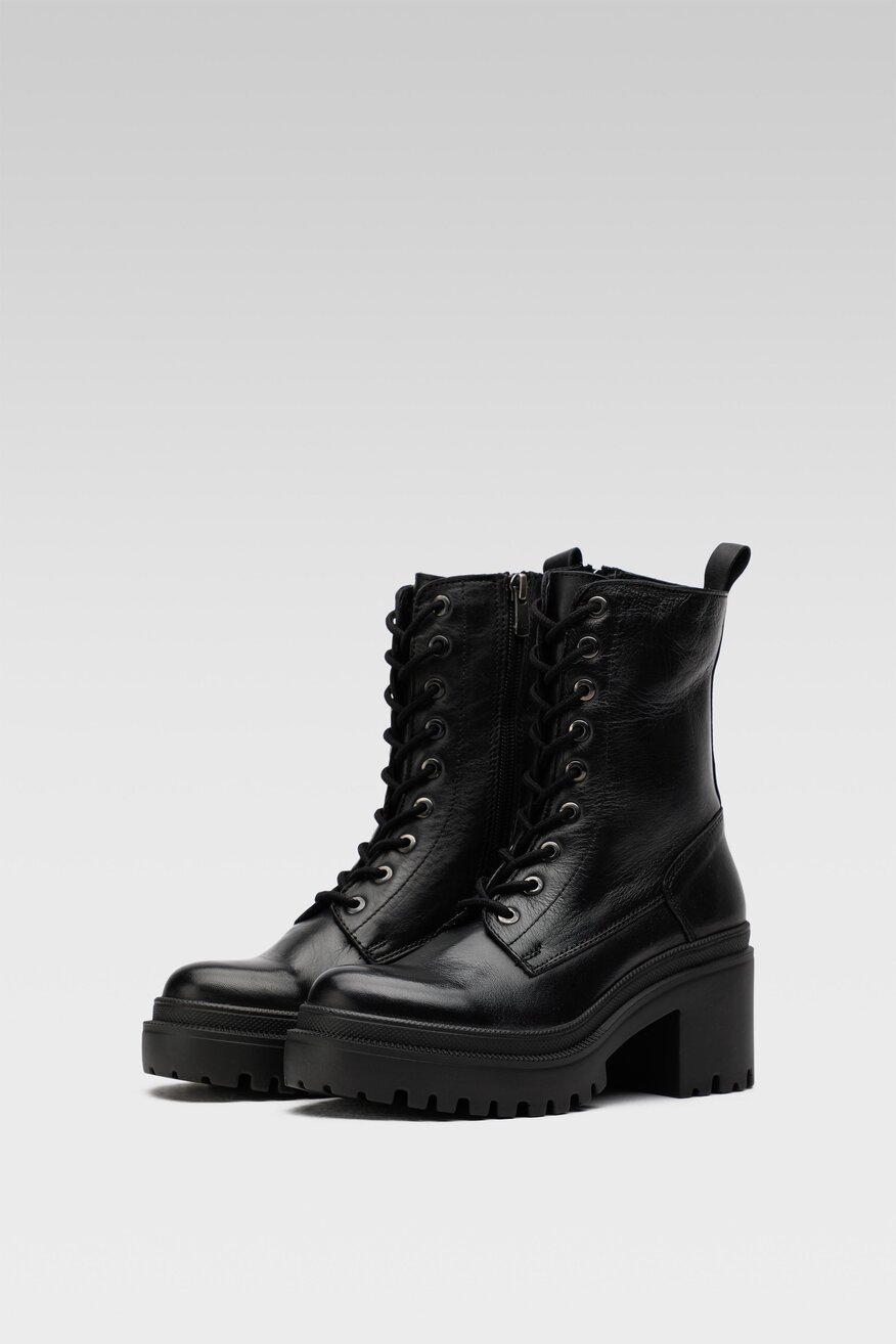 
                Inuovo - Trzewiki skórzane na obcasie - 5904862224749