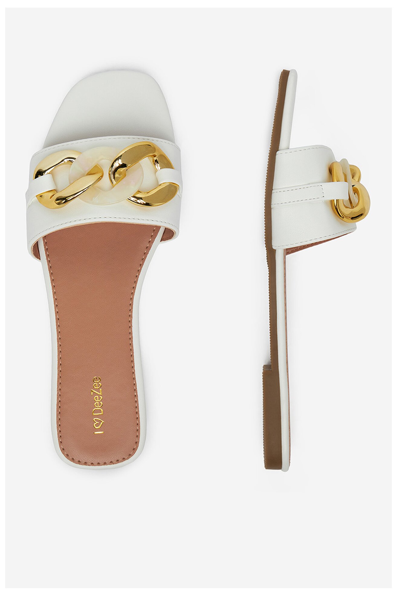 Klapki DeeZee Q28-2 Biały