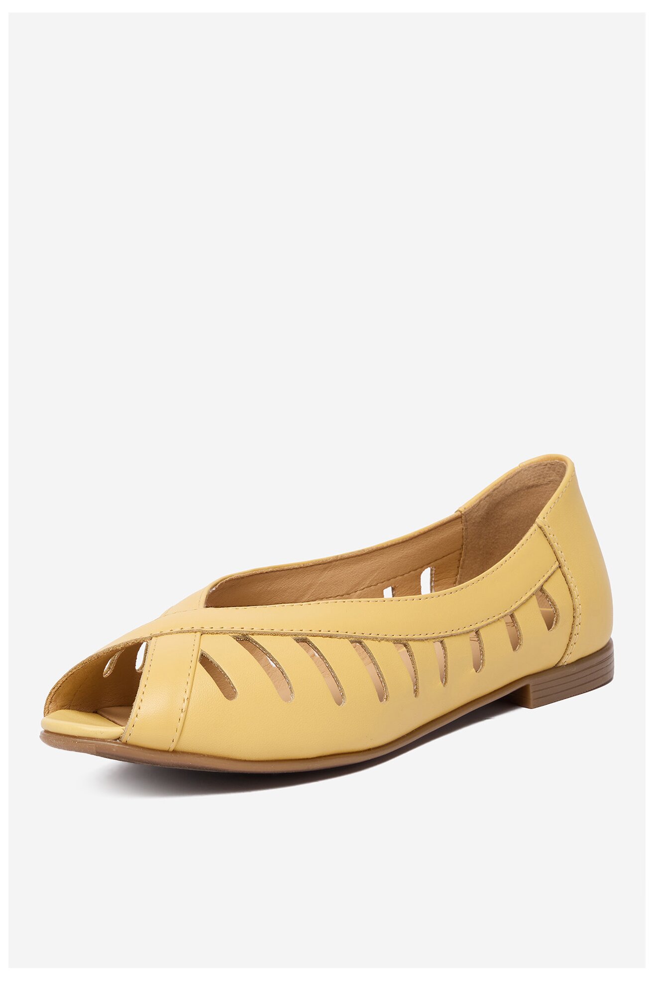 Baleriny Lasocki CEO-RST-ERICA-66 Żółty jasny