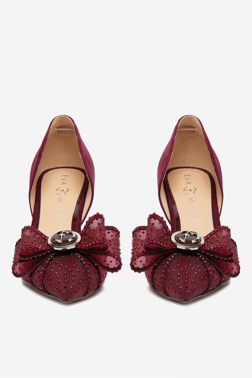 
                        Czółenka EVA MINGE EO-AVA-78096-202 Bordowy - 5906751284025