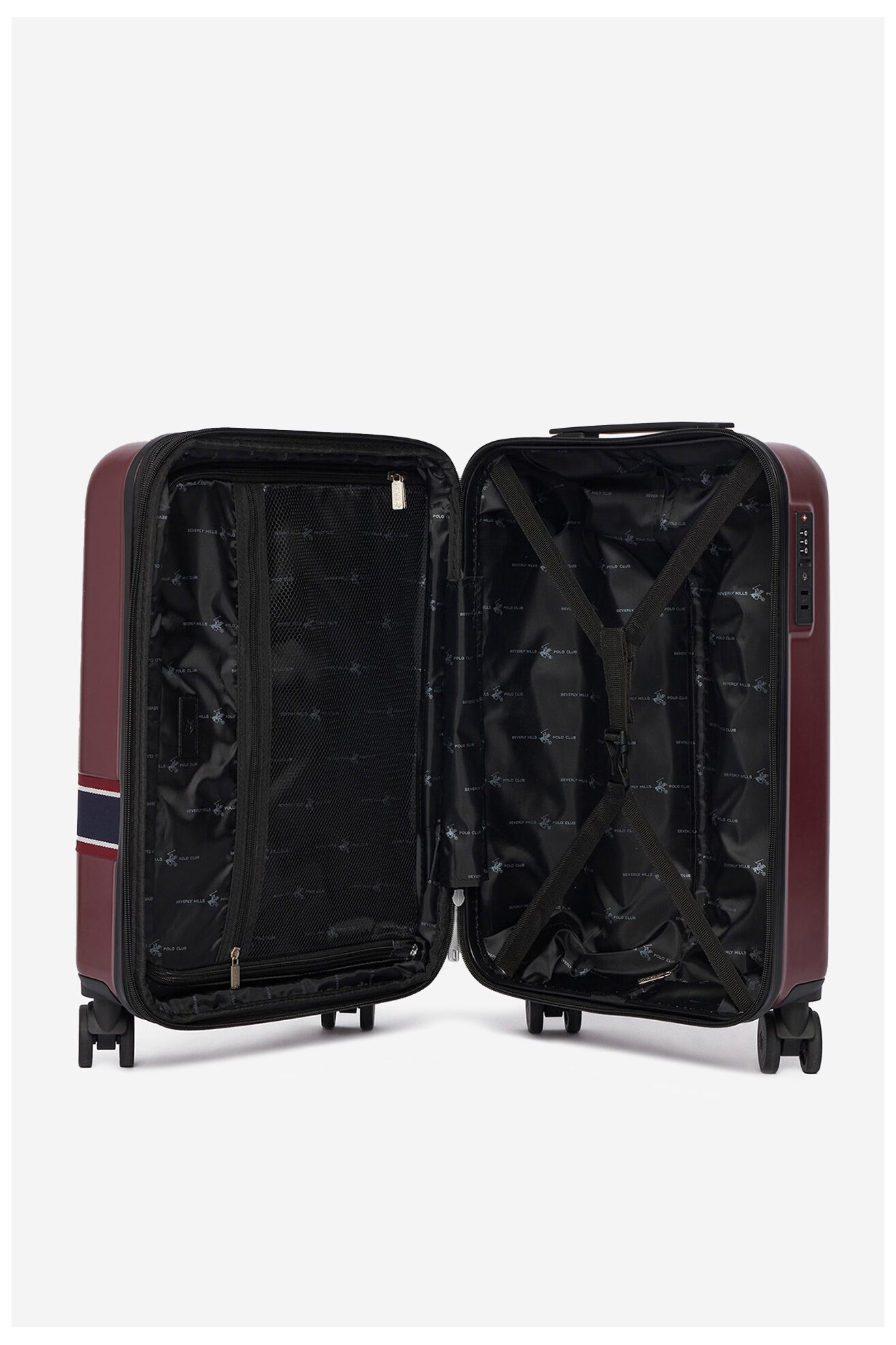 Bőrönd Beverly Hills Polo Club CEO-BHPC-S-007-08-BURGUNDY BORDÓ