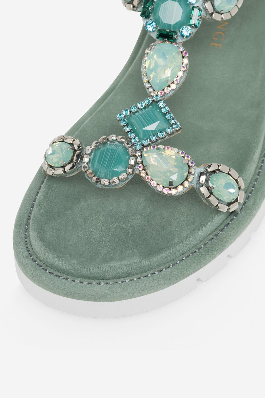 
                EVA MINGE - Sandały zamszowe - 5905588550167