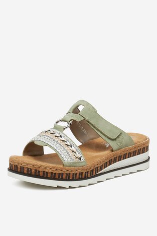 Шльопанець Rieker V79M6-52 СВІТЛО-ЗЕЛЕНИЙ