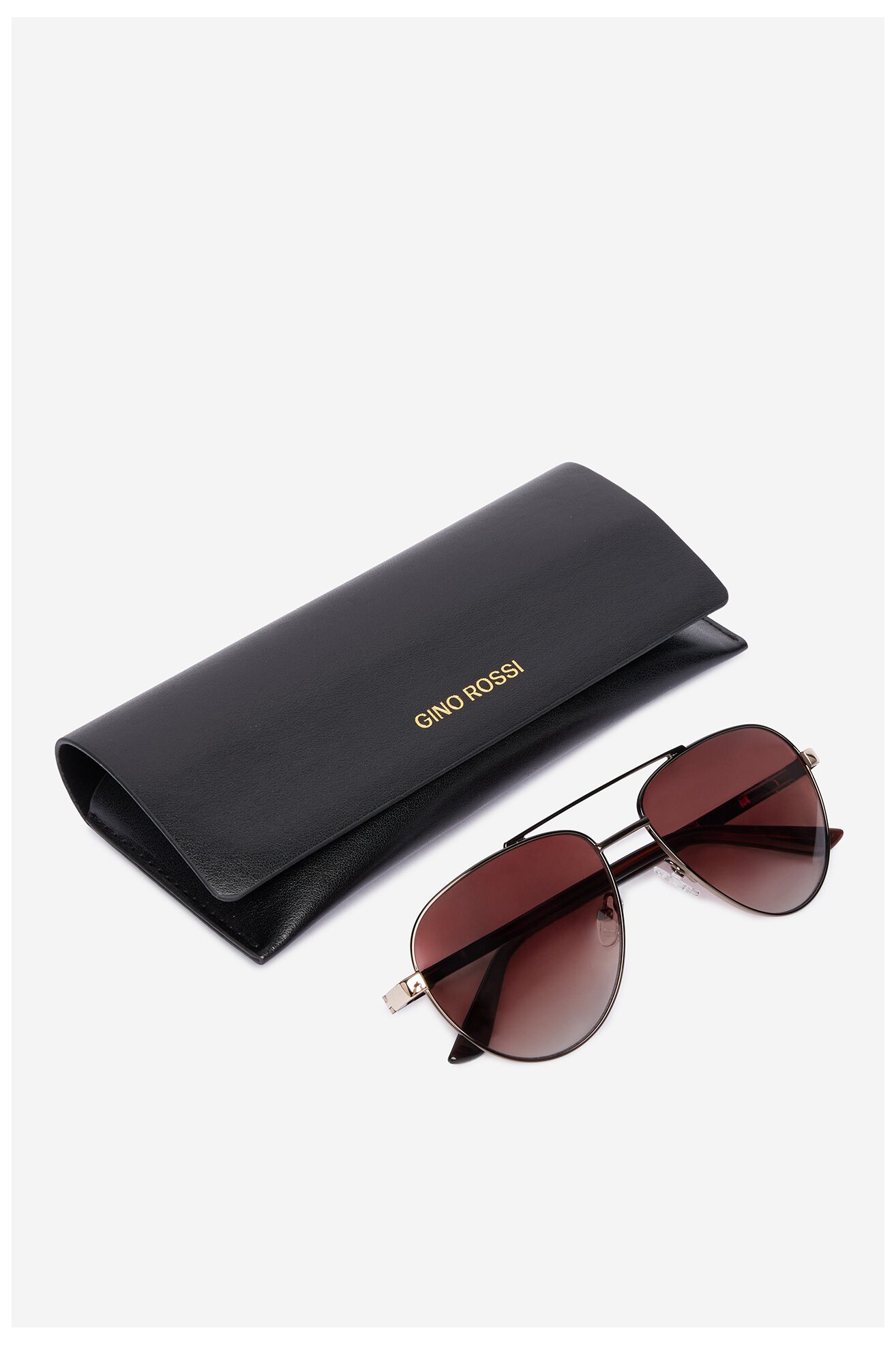 Okulary męskie Gino Rossi KAIRI-08 Brązowy ciemny