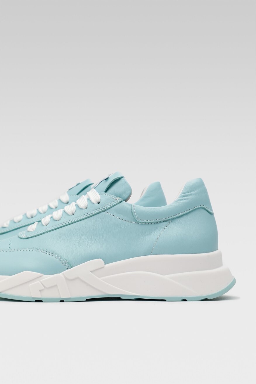 
                Togoshi - Skórzane sneakersy turkusowe - 5904248873035