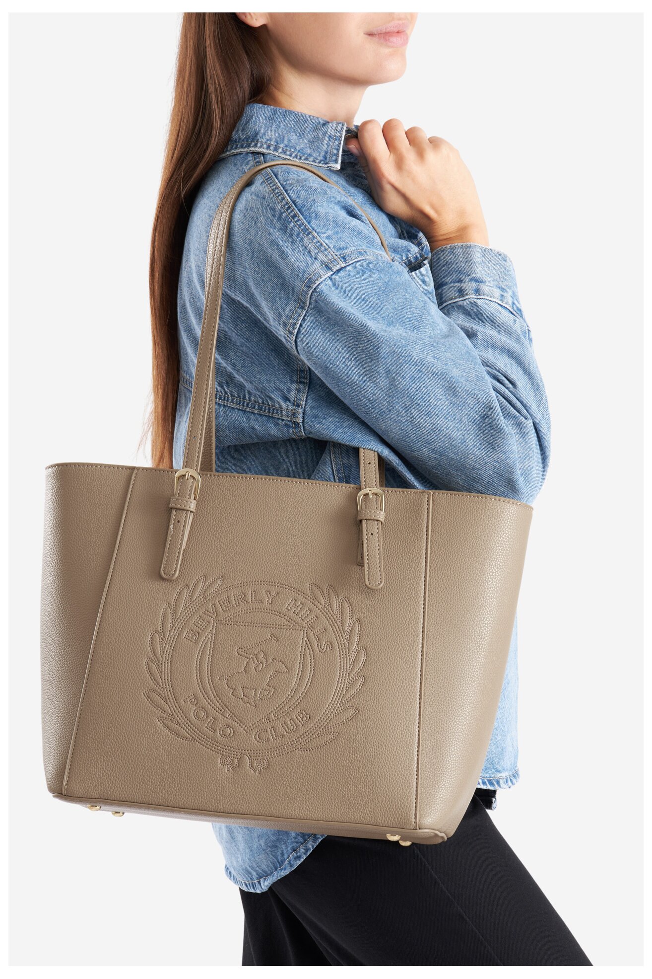 Geantă de mână Beverly Hills Polo Club BHPC-K-030-06 BEJ ÎNCHIS