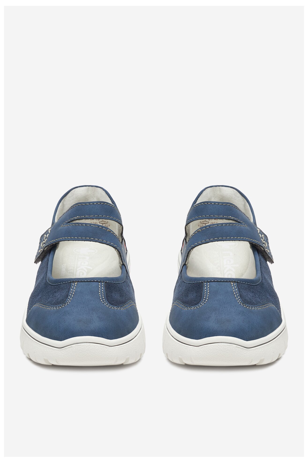 Baleriny Rieker N1350-14 Jeansowy ciemny