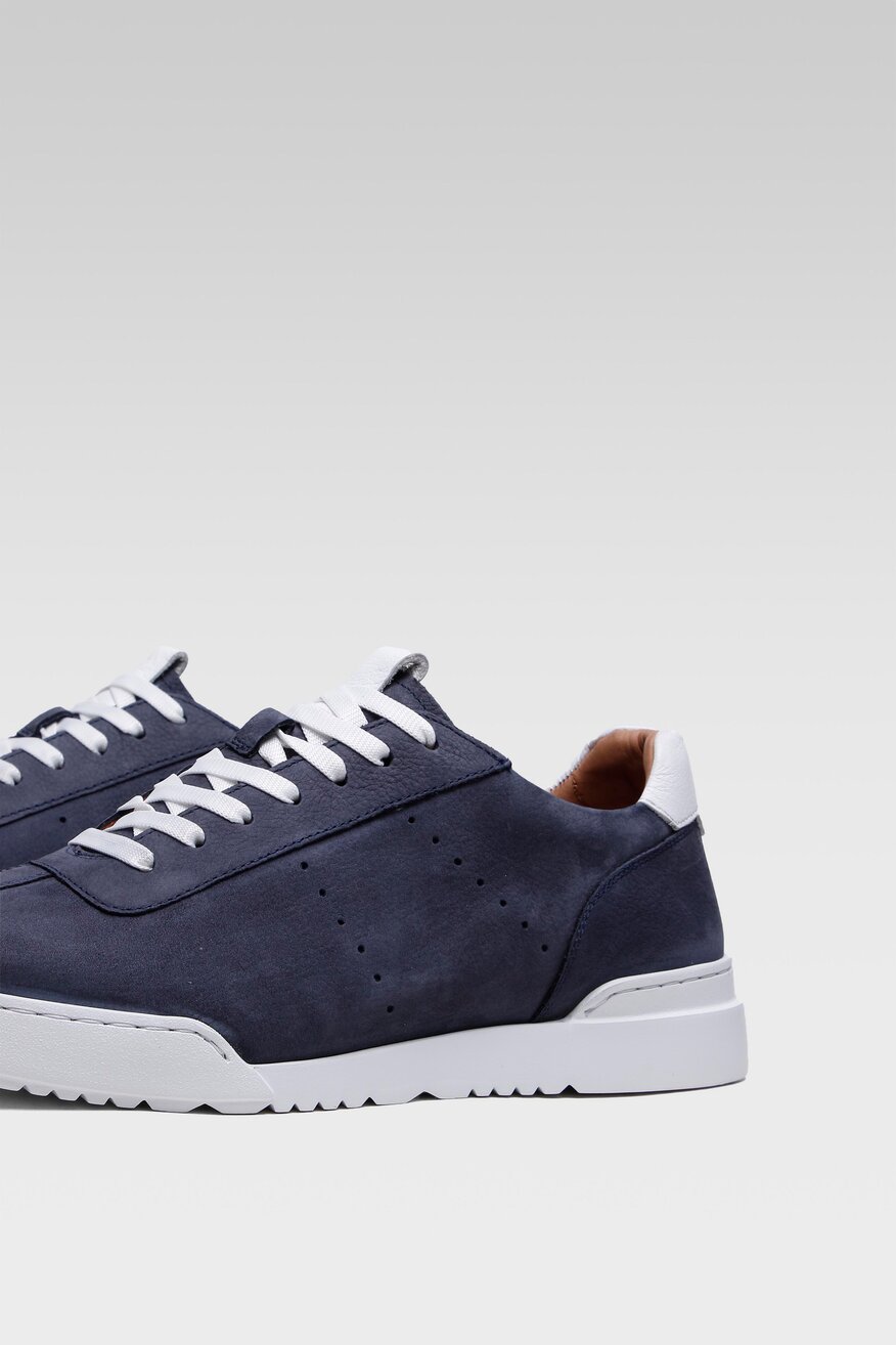 
                Badura - Skórzane półbuty granatowe - 5904248779115