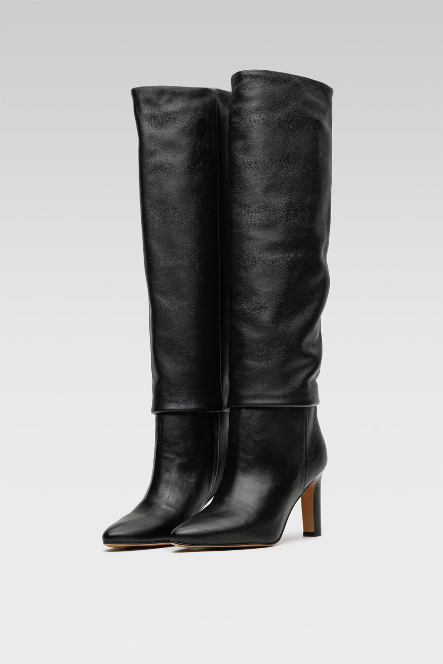 Gino Rossi - Skórzane kozaki czarne - 5904248053437