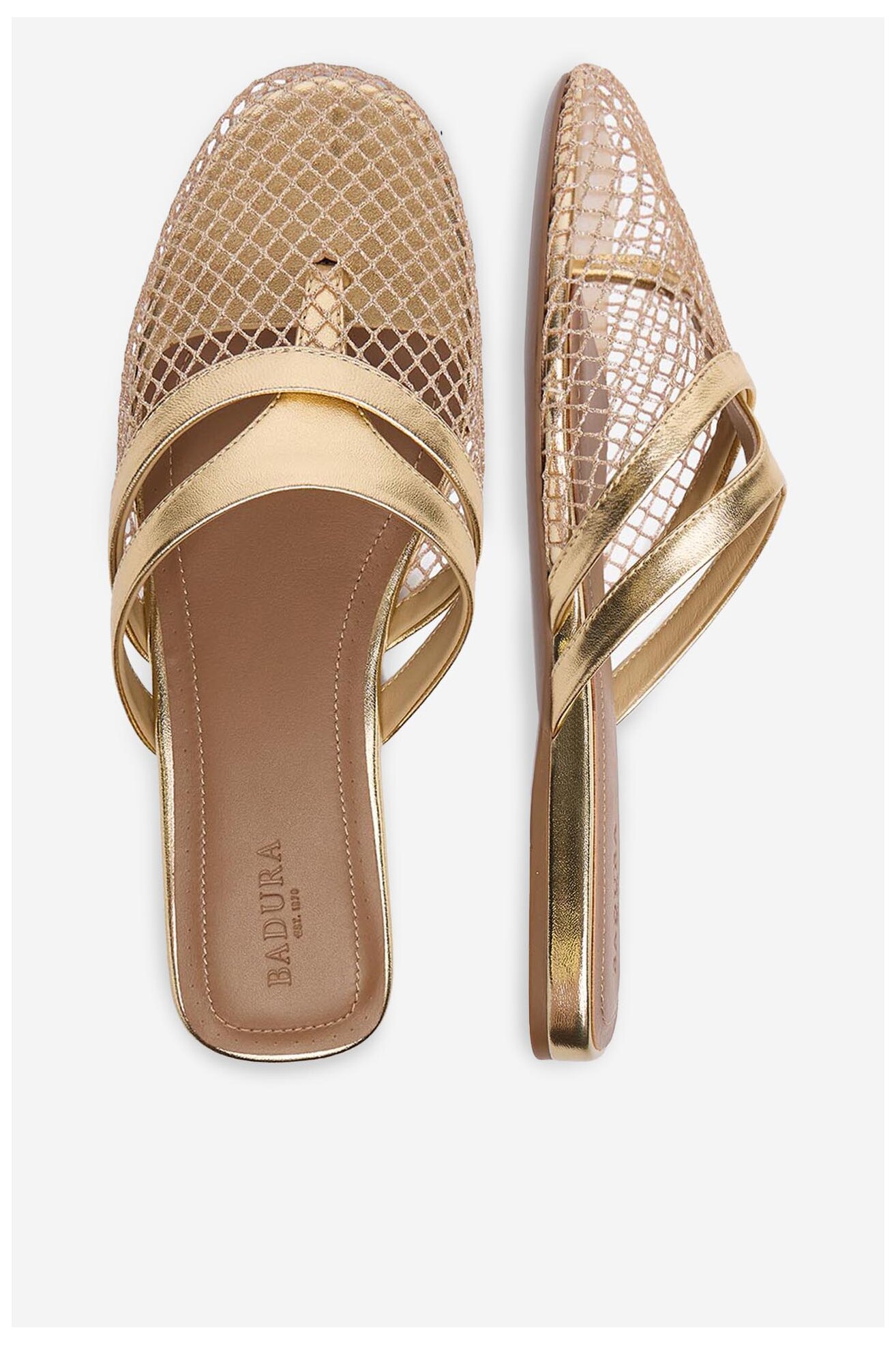 Klapki Badura EO-ANIKA-LT213-3 Złoty