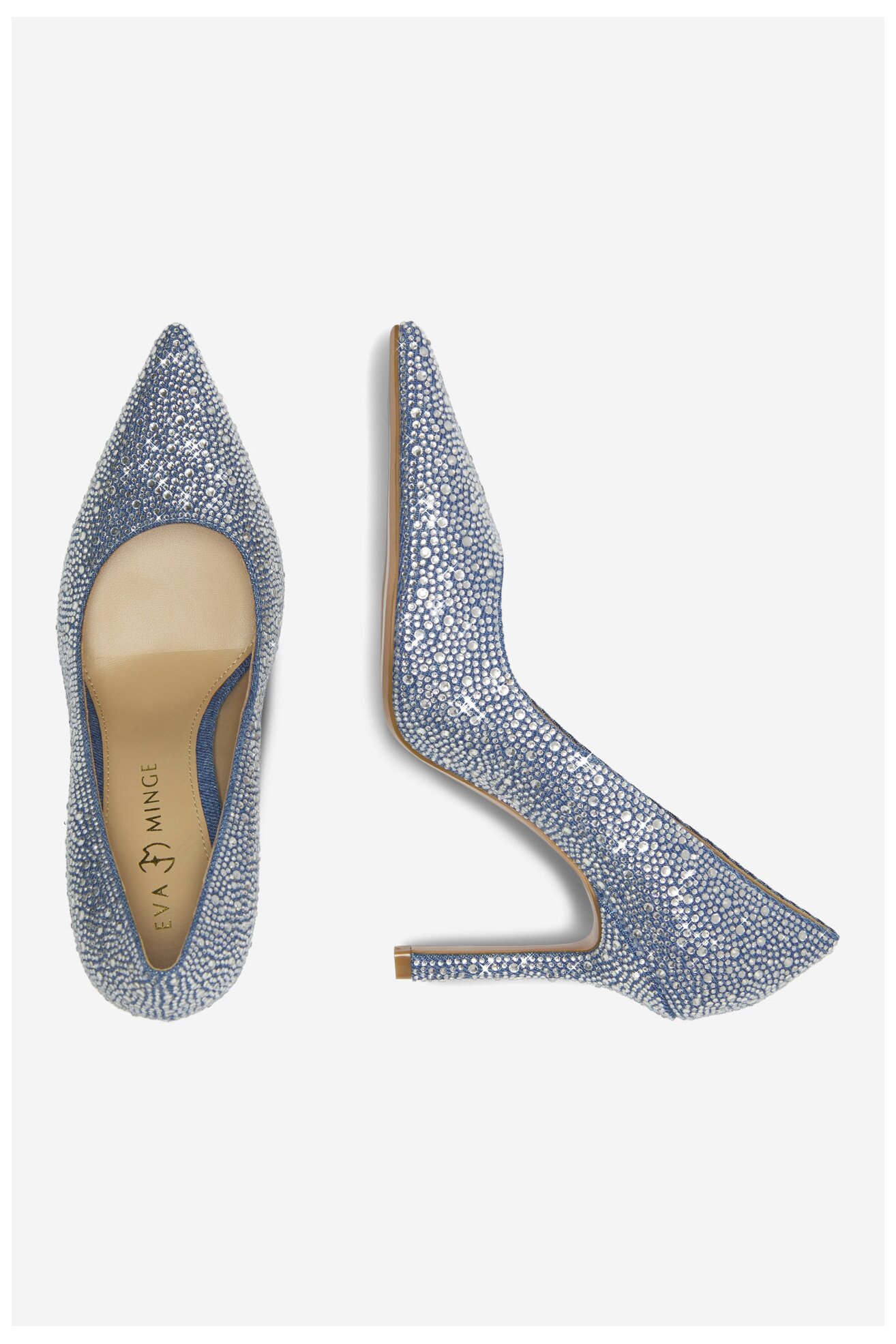 Czółenka EVA MINGE IVERA-V1360-18-3 Jeansowy