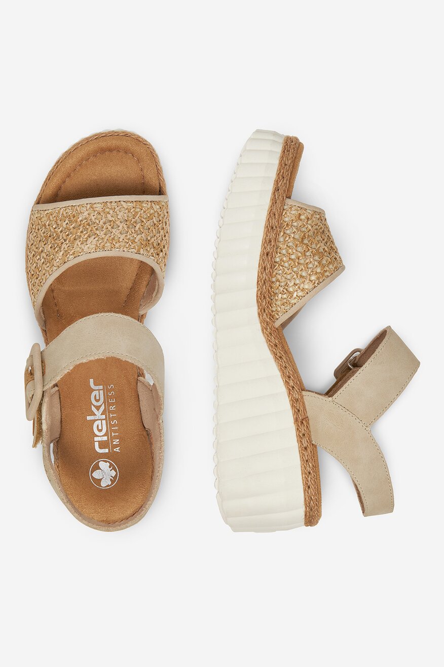 Rieker - Sandały na koturnie - 2230078392174