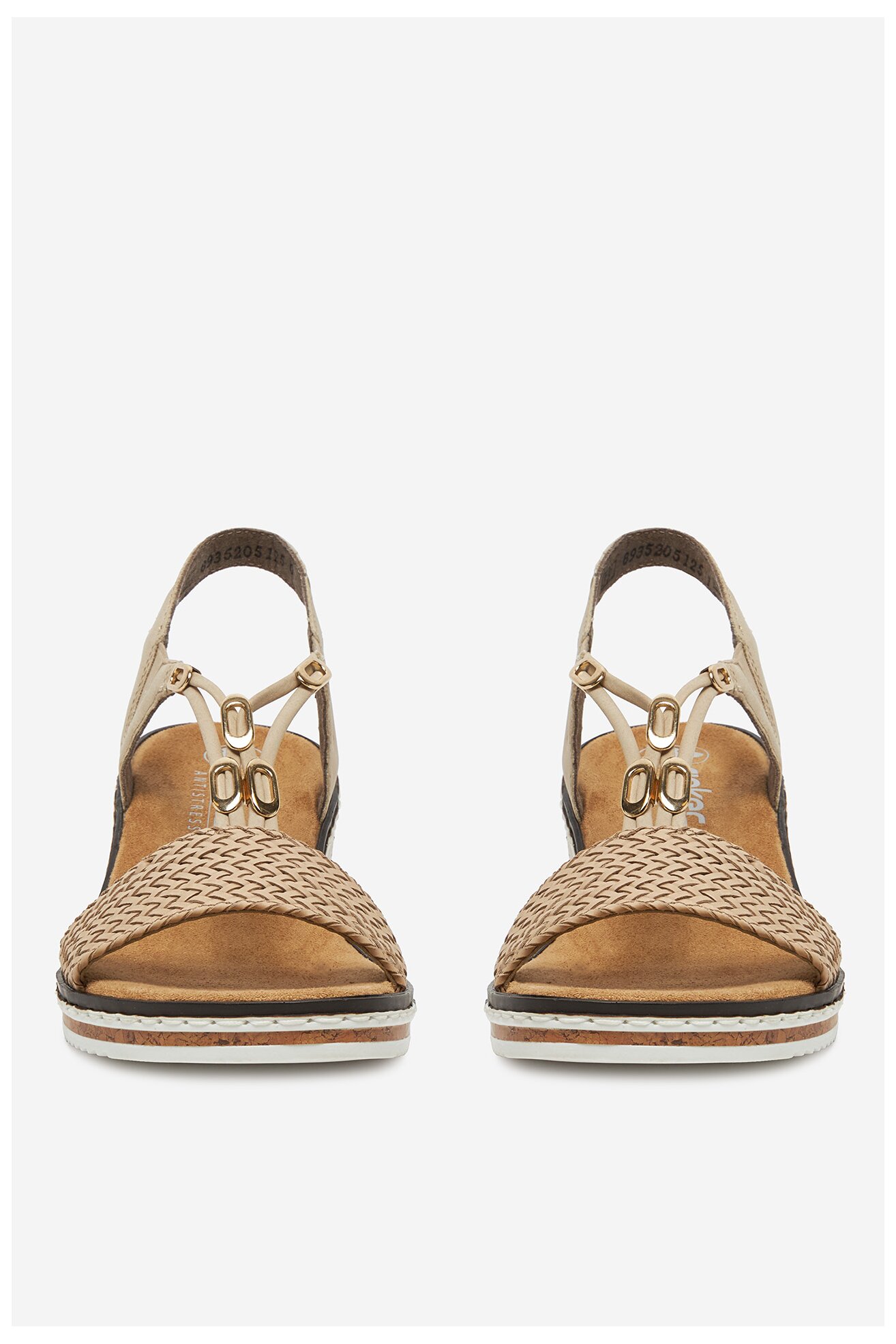 Sandały Rieker V3662-62 Beżowy