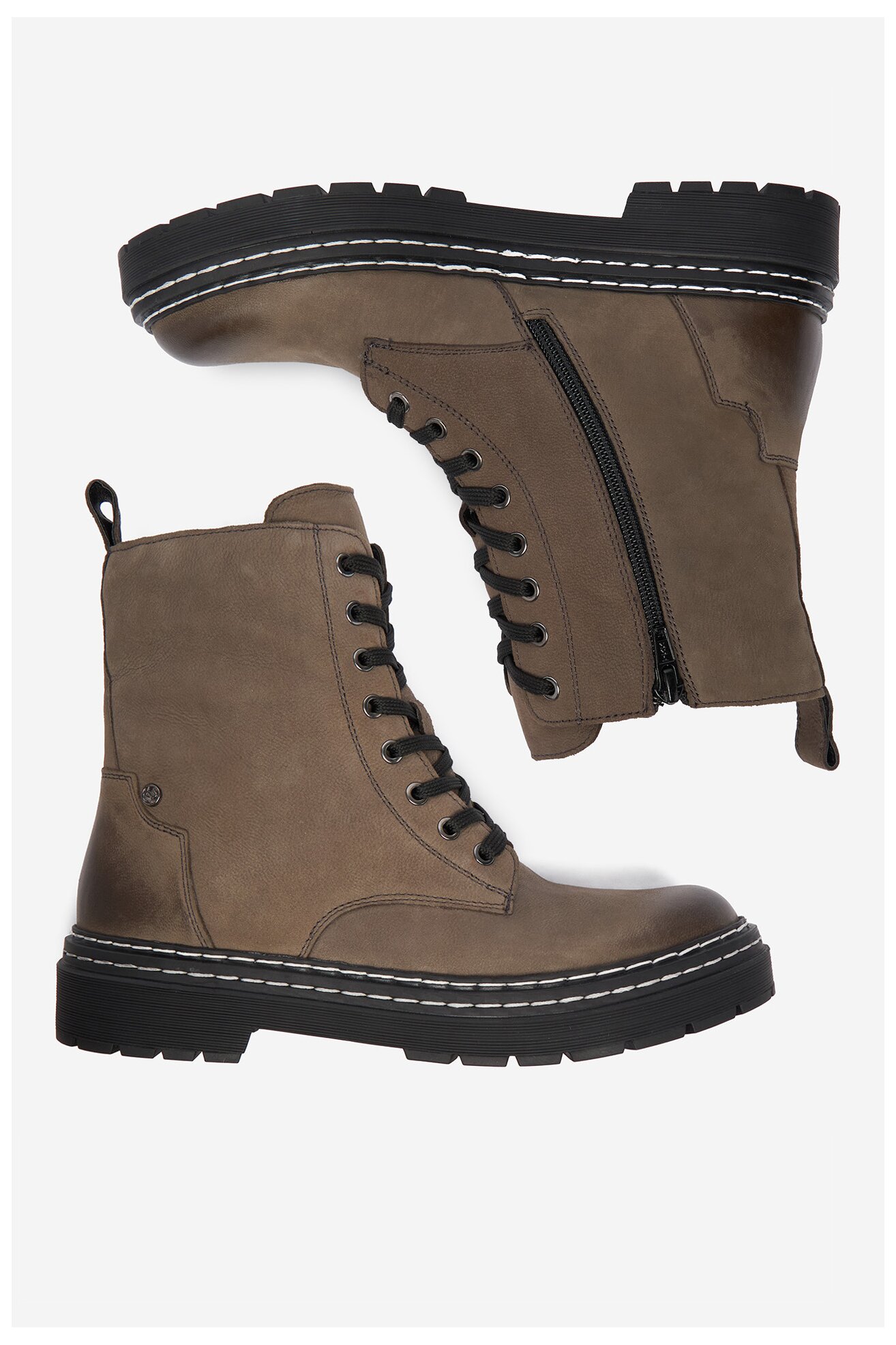 Šněrovací vyšší obuv Lasocki CEO-WI23-MICHAELA-02 ŠEDÁ