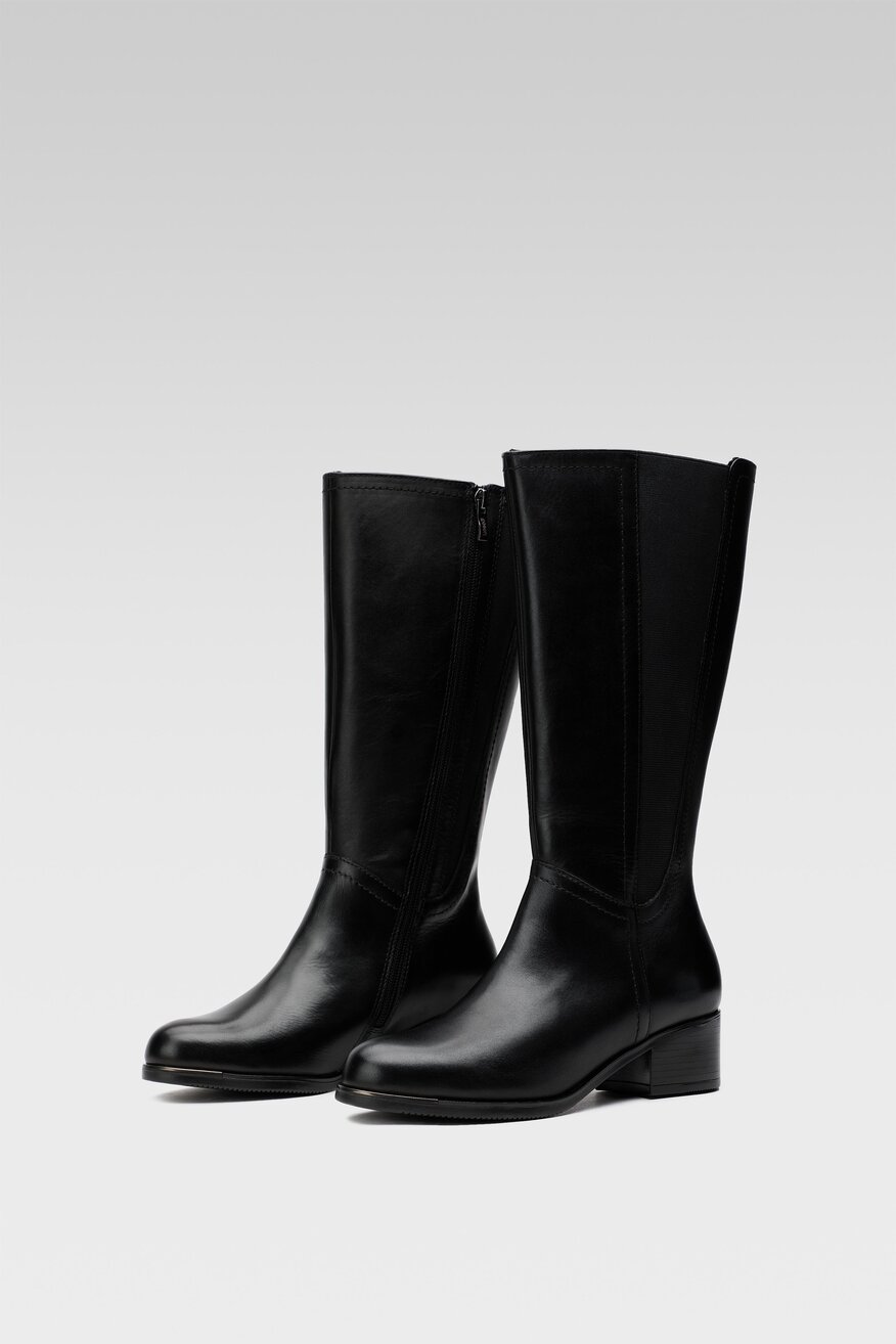 Go Soft - Kozaki skórzane na słupku - 5904862456645