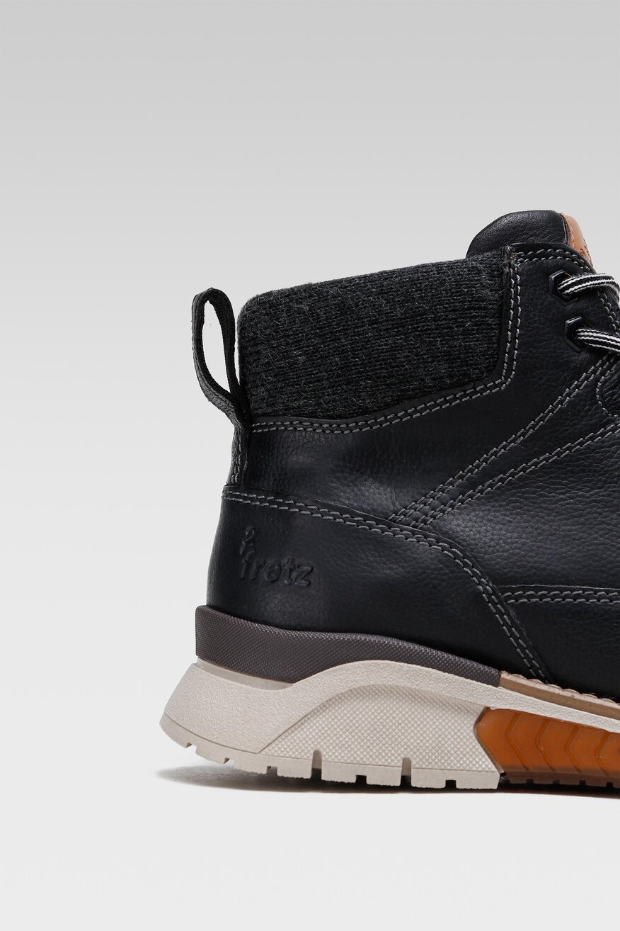 
                Fretz Men - Skórzane trzewiki czarne - 5903698977737