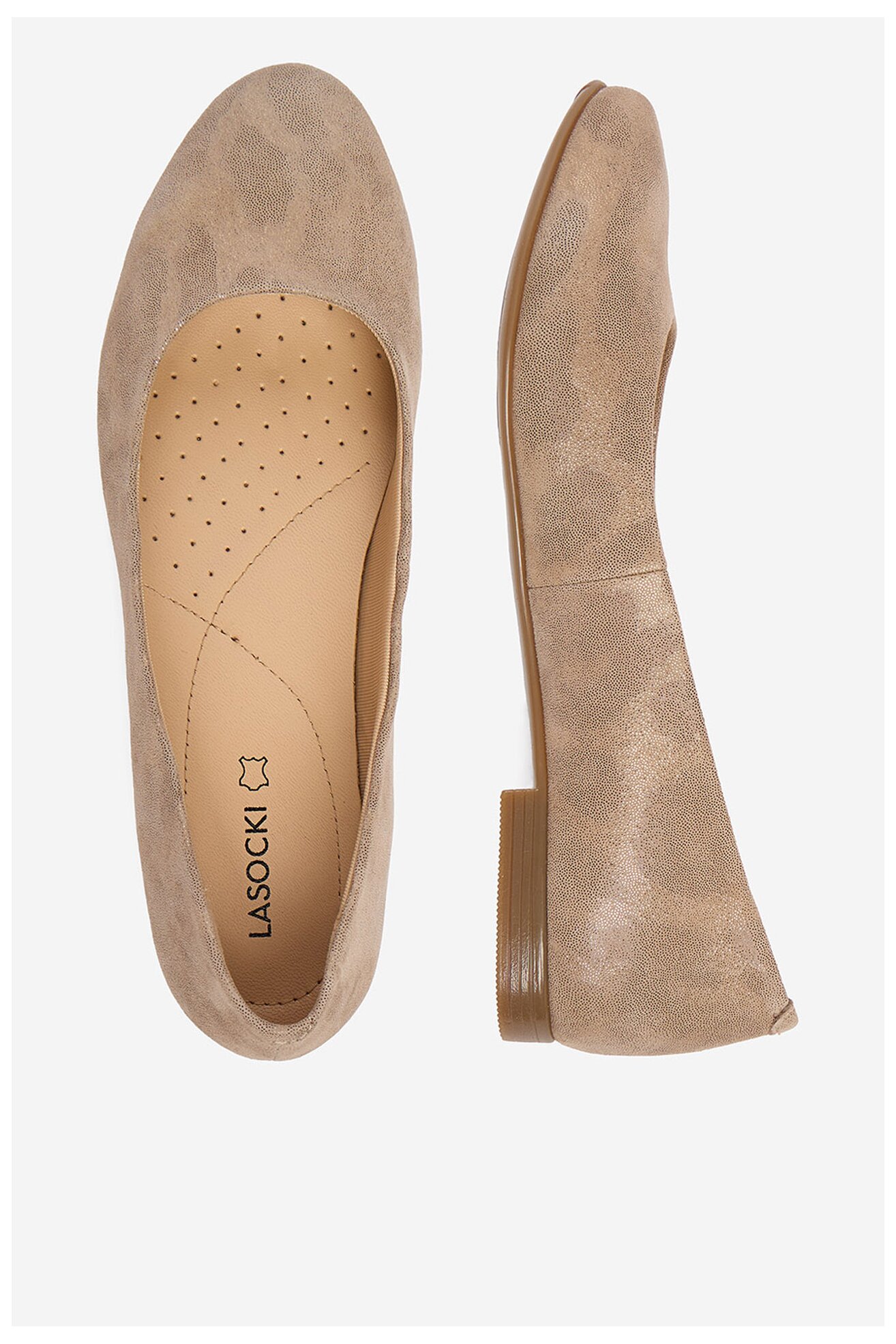 Baleriny Lasocki CEO-RST-ERICA-50 Beżowy ciemny