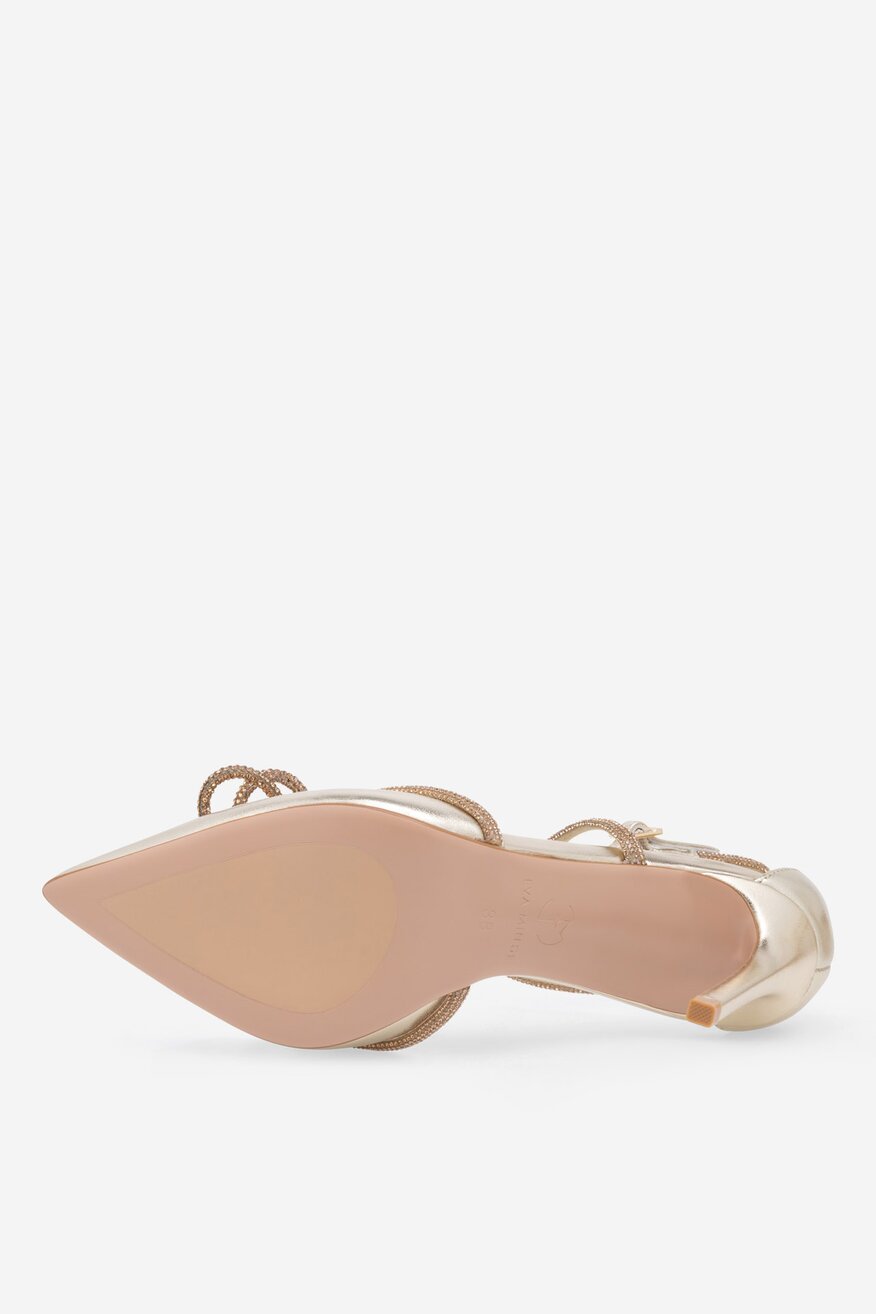 
                EVA MINGE - Czółenka skórzane na szpilce - 5905588375302