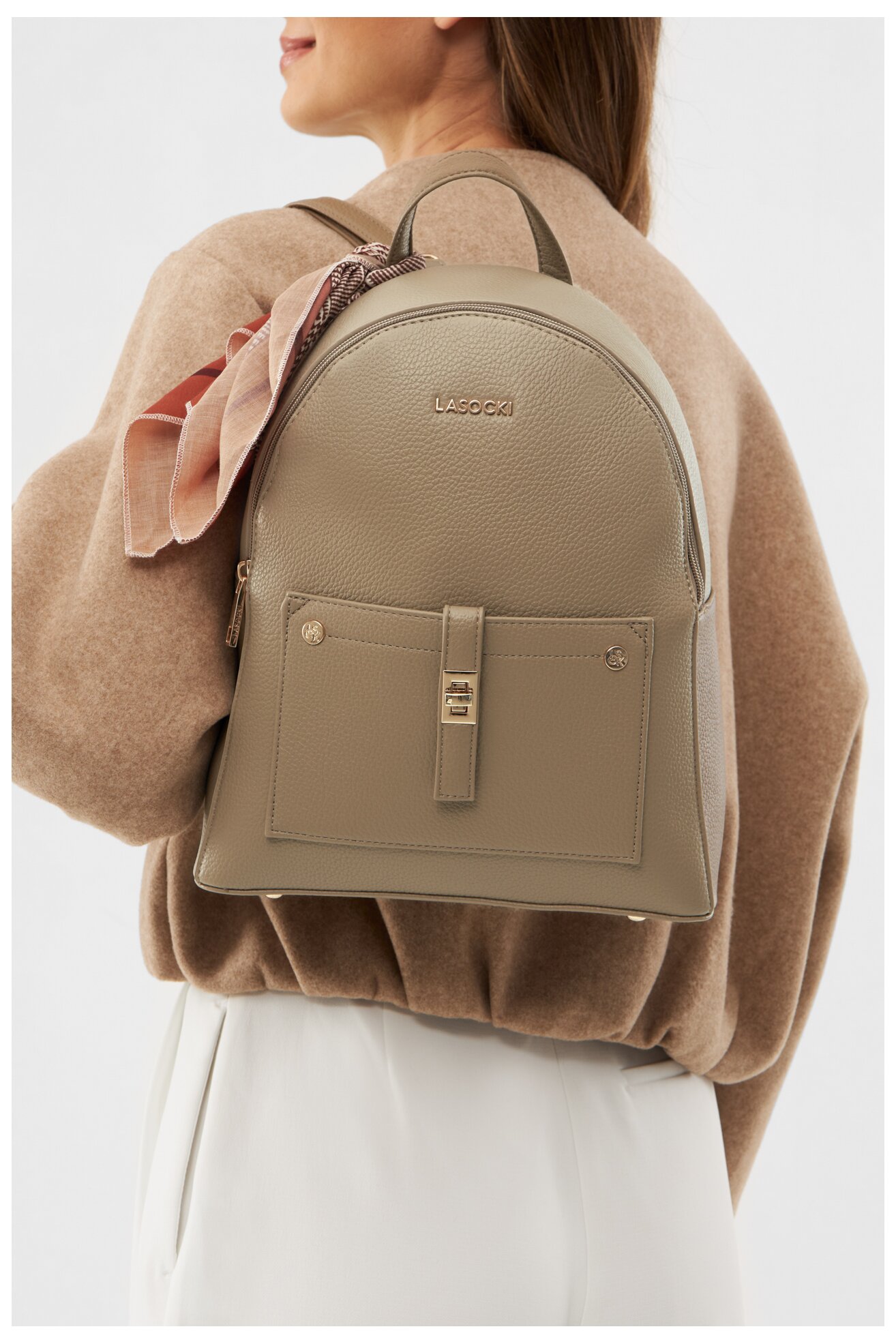 Plecak Lasocki MLP-J-016-05 Beżowy ciemny