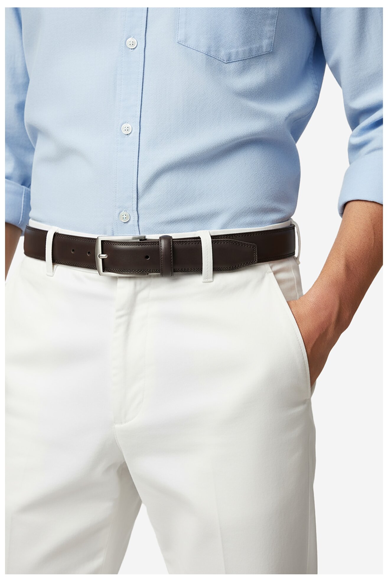 Férfi öv Gino Rossi C-LIAM-ZZ24117-A SÖTÉTBARNA