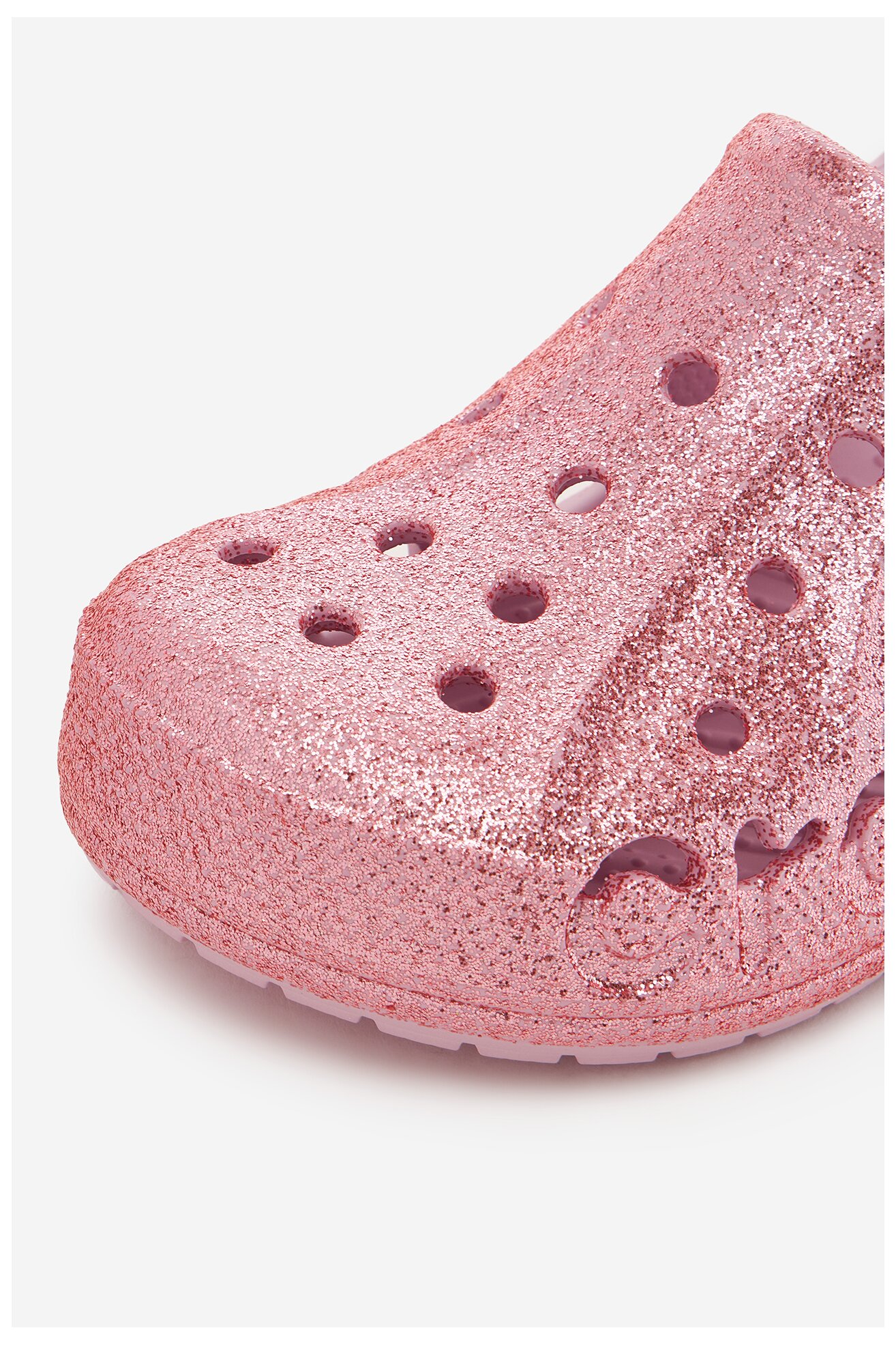 Klapki basenowe Crocs C-BAYA GLITTER CLOG 205925-6GD Różowy