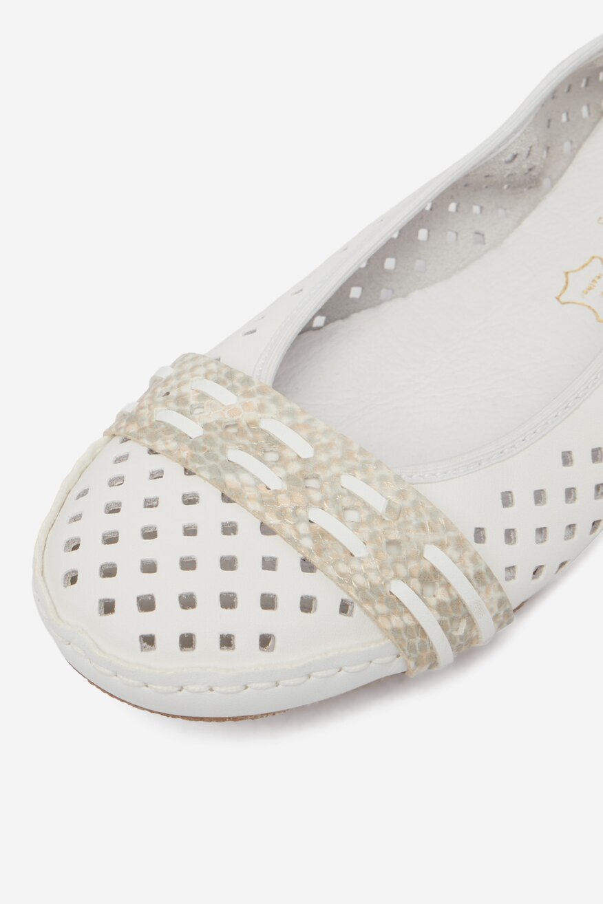 
                Rieker - Baleriny skórzane - 5906751832998